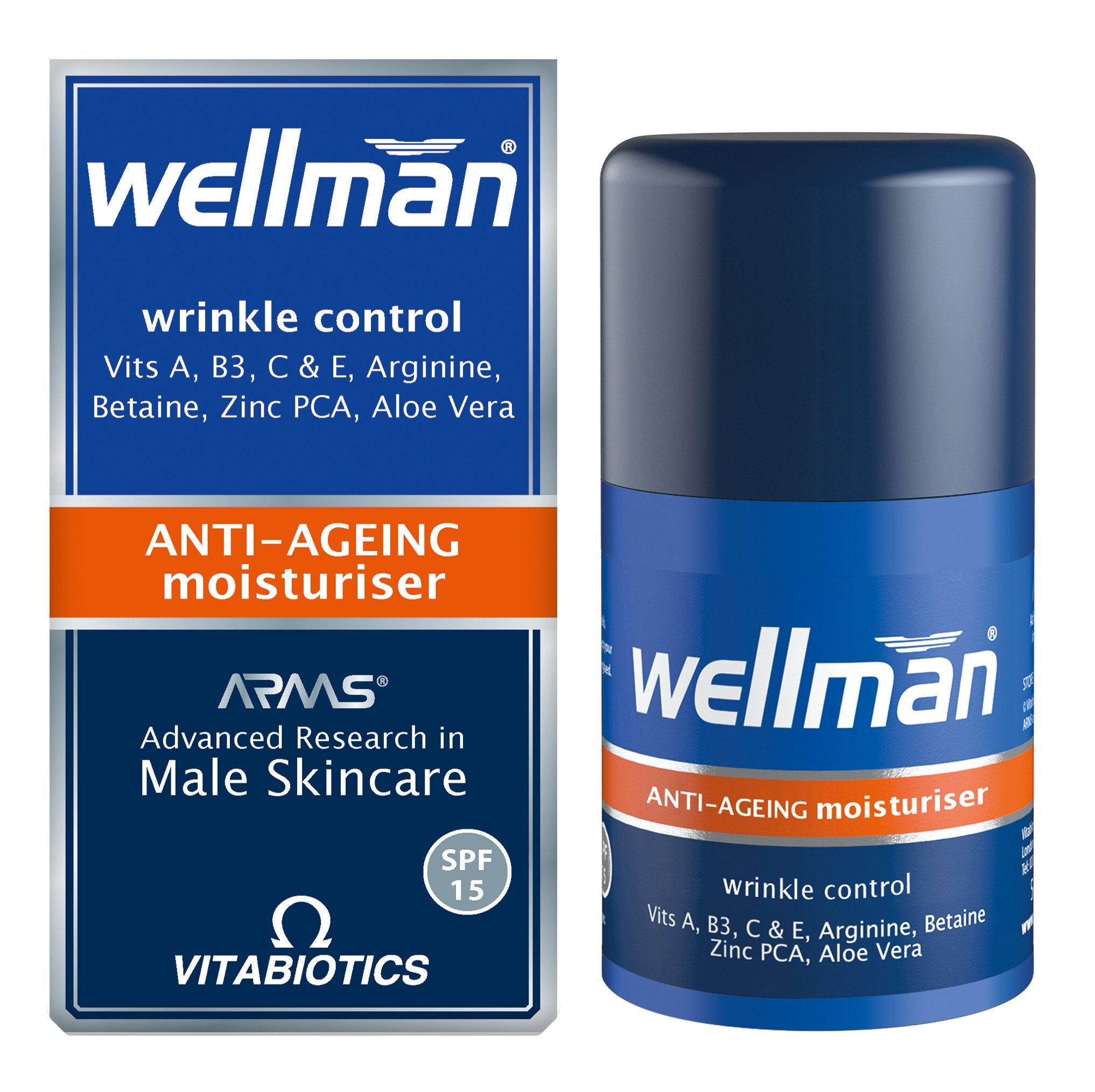 Wellman Anti-Ageing Moisturiser for Men with SPF 15 - 50 ml