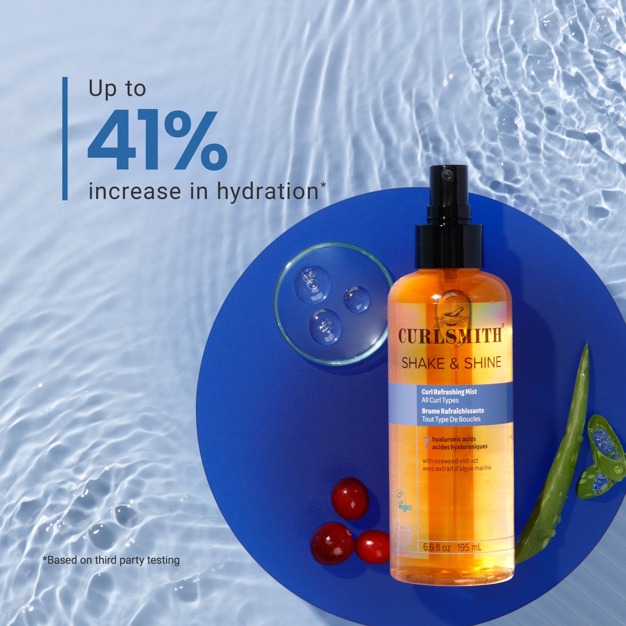 CURLSMITH Shake + Shine Curl Refreshing Mist | Bi-Phase Curl Spray with Hyaluronic Acid 7