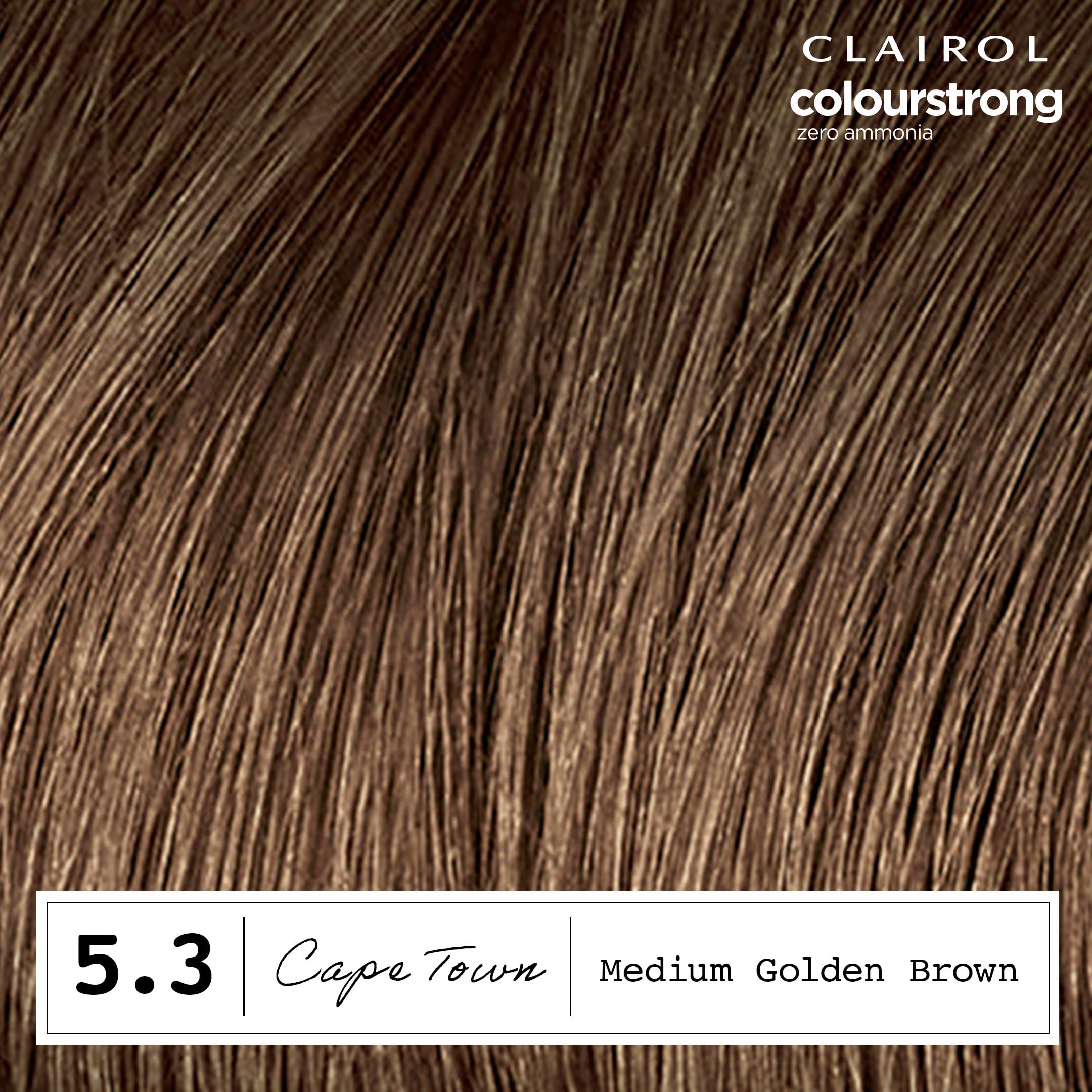 Clairol Colour Strong Permanent Hair Dye - 5.3 Medium Golden Brown with Zero Ammonia 4
