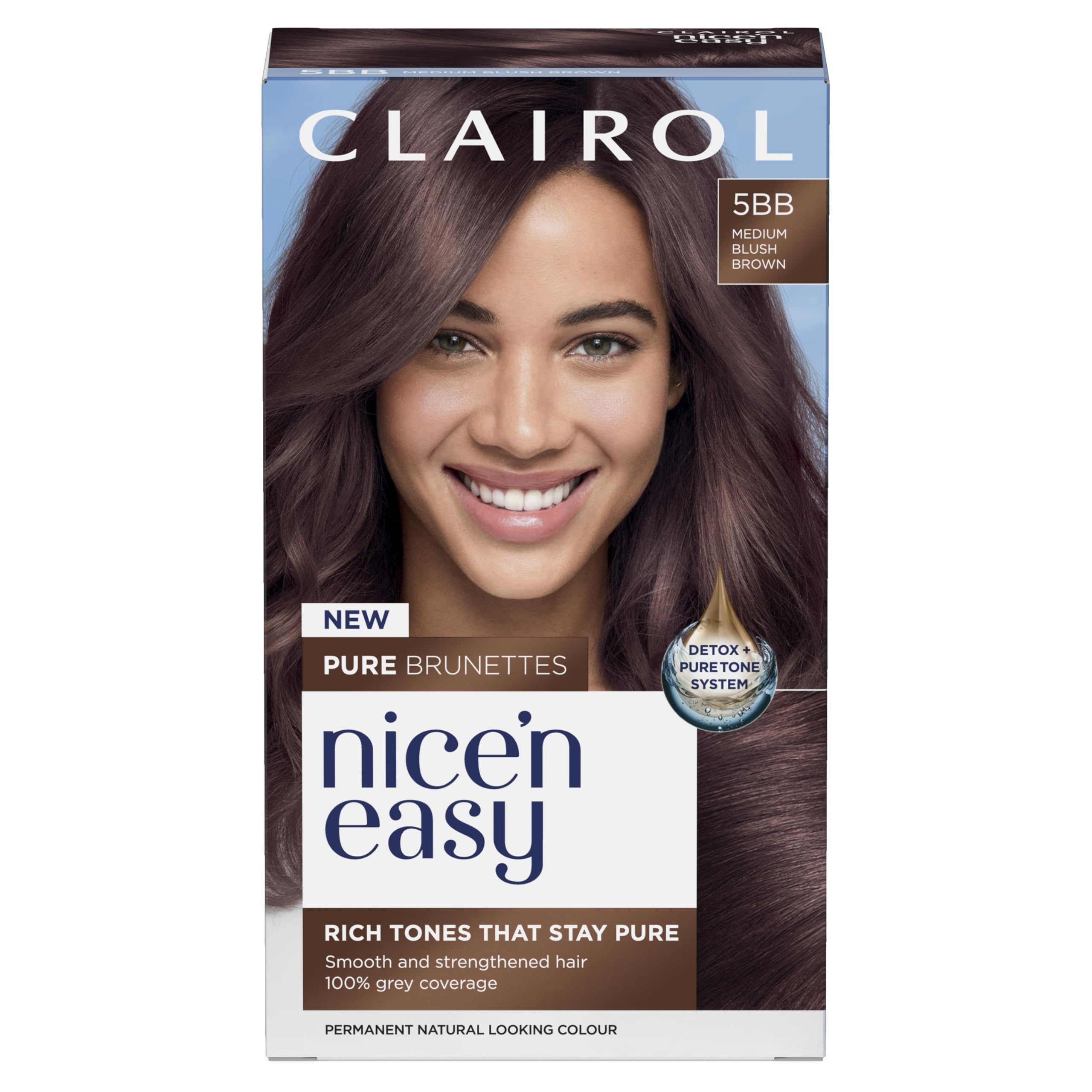 Clairol Nice n’ Easy Pure Brunettes Hair Colour 5BB Medium Blush Brown Permanent Dye