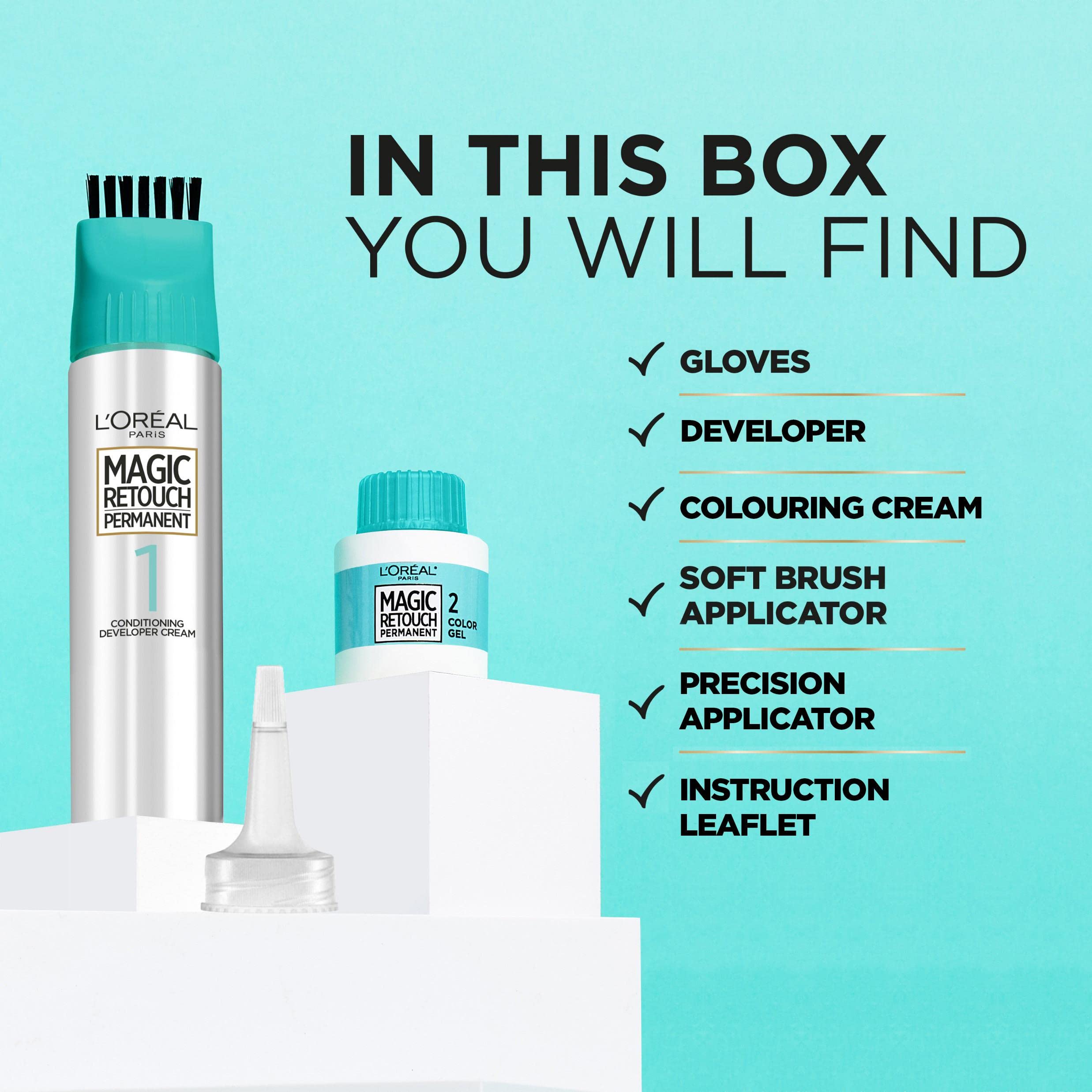 L'Oréal Paris Magic Retouch Instant Root Spray, Schwarz 2. Deckt graue Ansätze in nur 3 Sekunden perfekt ab. Die 75-ml-Flasche in Schwarz 2 bietet eine schnelle, einfache und natürlich aussehende Lösung für den Ansatz. 5