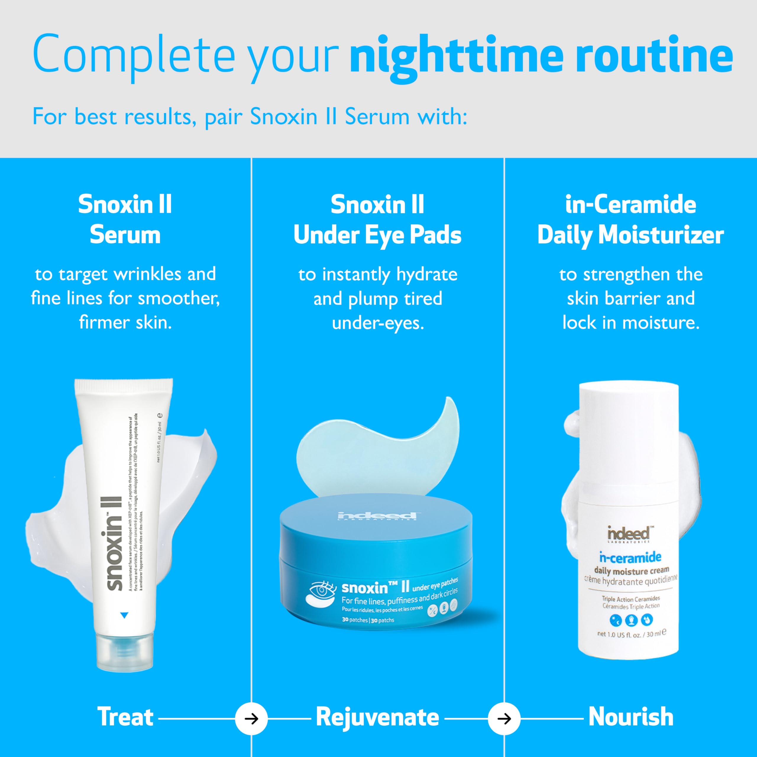 Indeed Labs Snoxin II Peptide Serum for Dynamic Facial Lines and Wrinkles, 30 ml 7