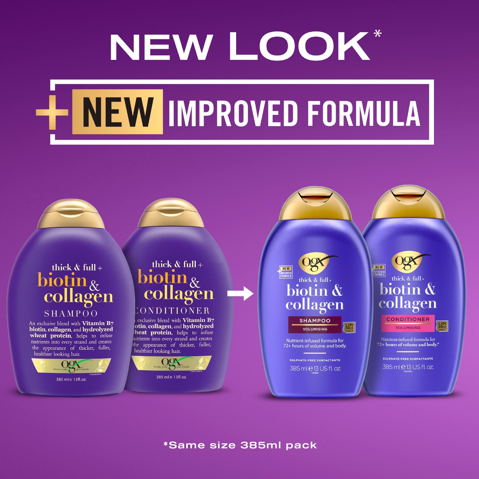 OGX Biotin and Collagen Hair Thickening Conditioner for Fine Hair, 385ml 3