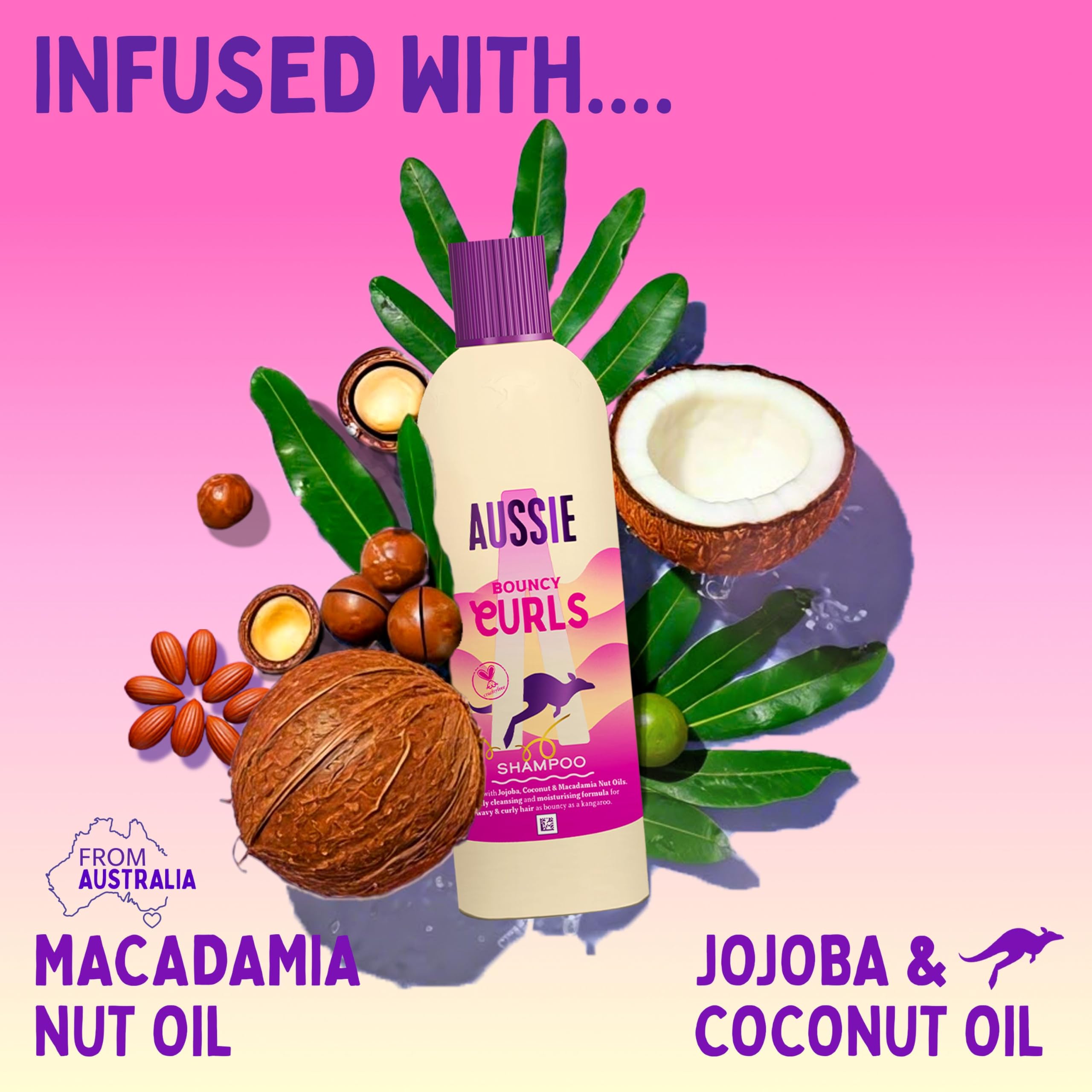 Aussie Curls Set: Aussie Bouncy Curls Shampoo 300ml, 3 Minute Miracle De 6