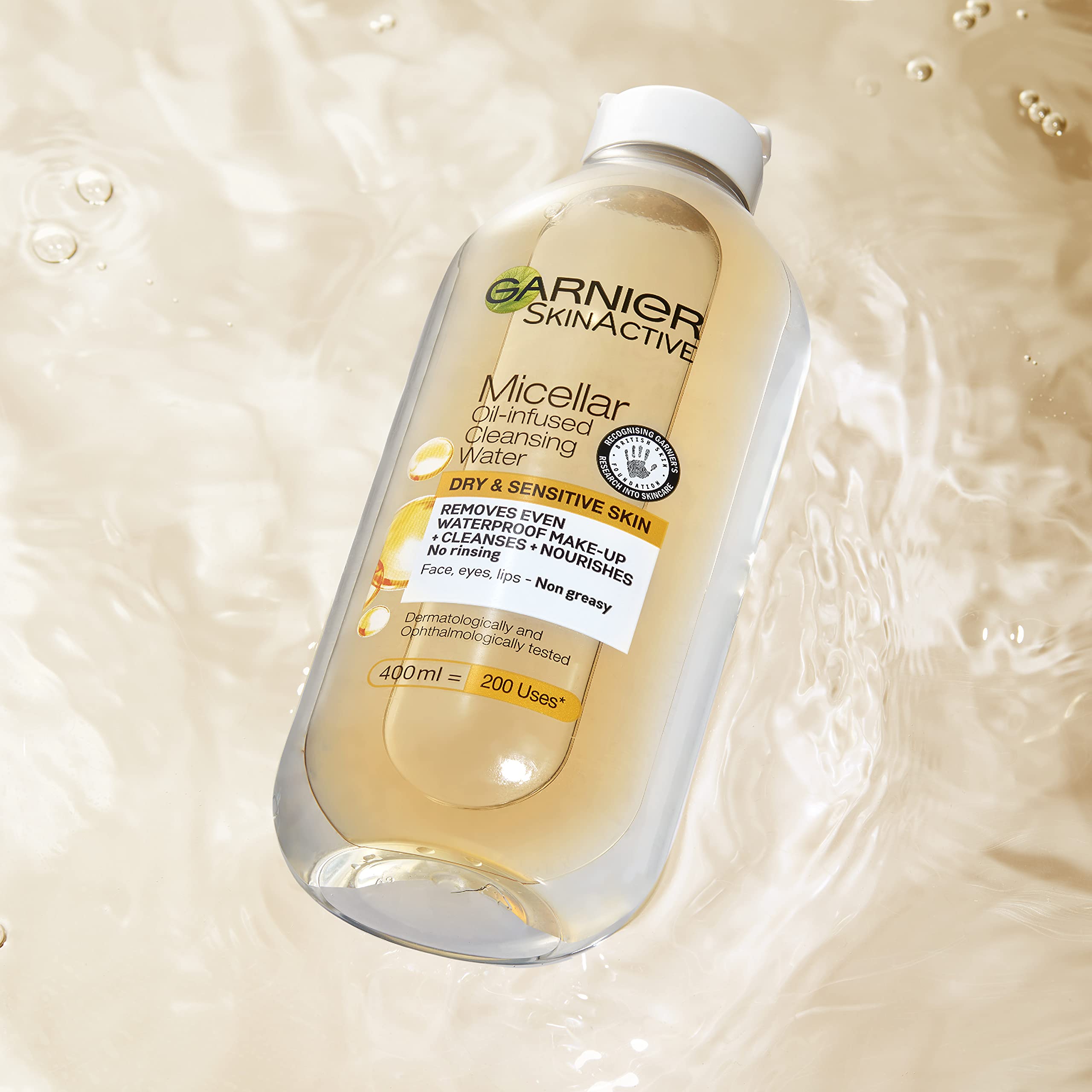 Garnier Micellar Cleansing Water, Oil-Infused for Makeup Removal, 400ml 4