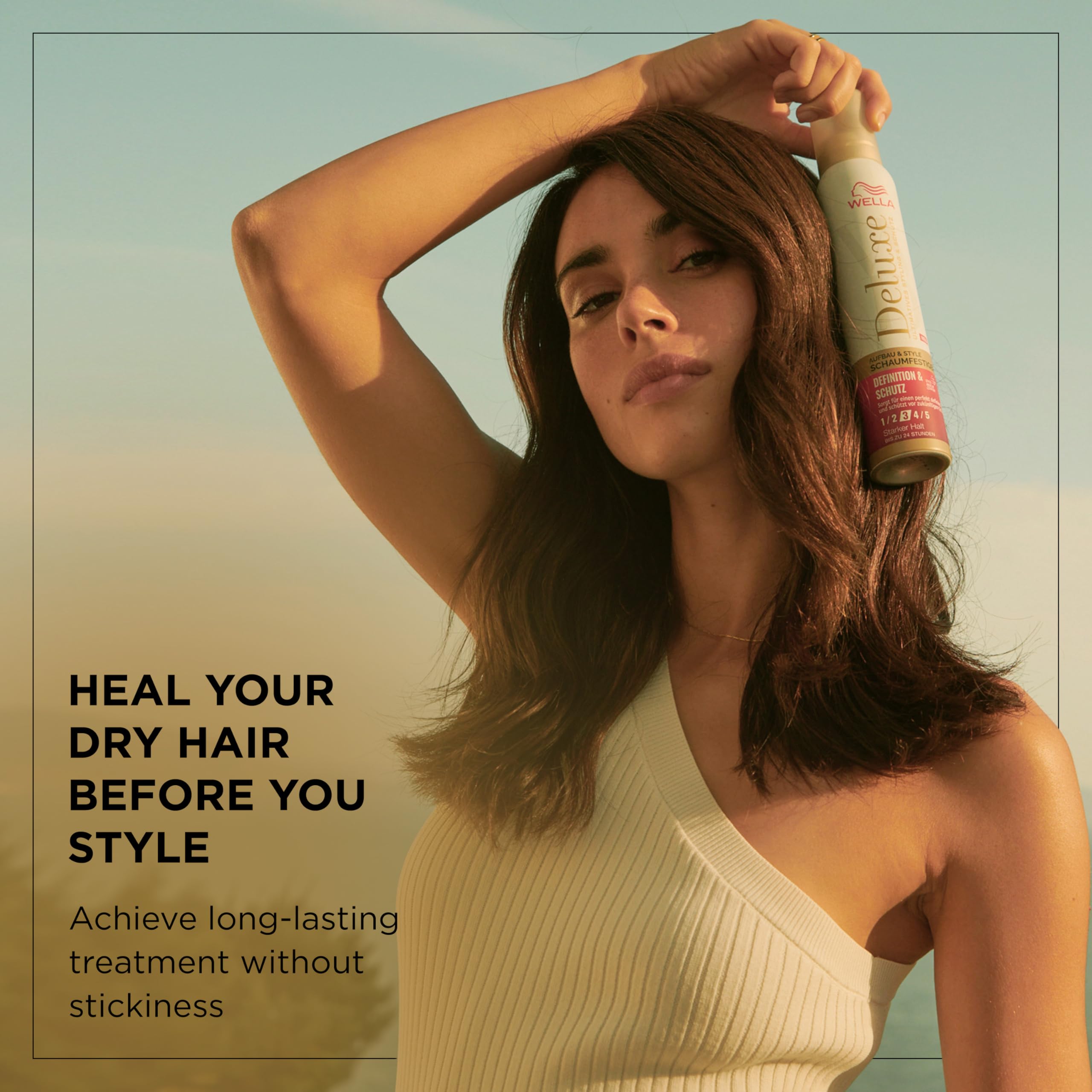 Wella Deluxe Definition & Protection Mousse, 200ml - Strong Hold Styling Foam 6