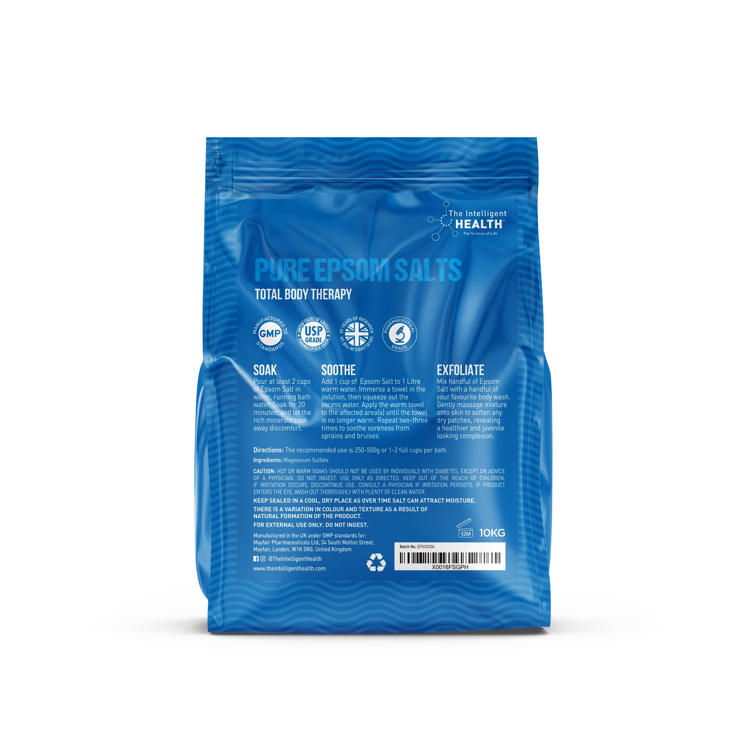 Reines Bittersalz 10 kg, Ganzkörpertherapie, 100 % reines Premium-Magnesium 3