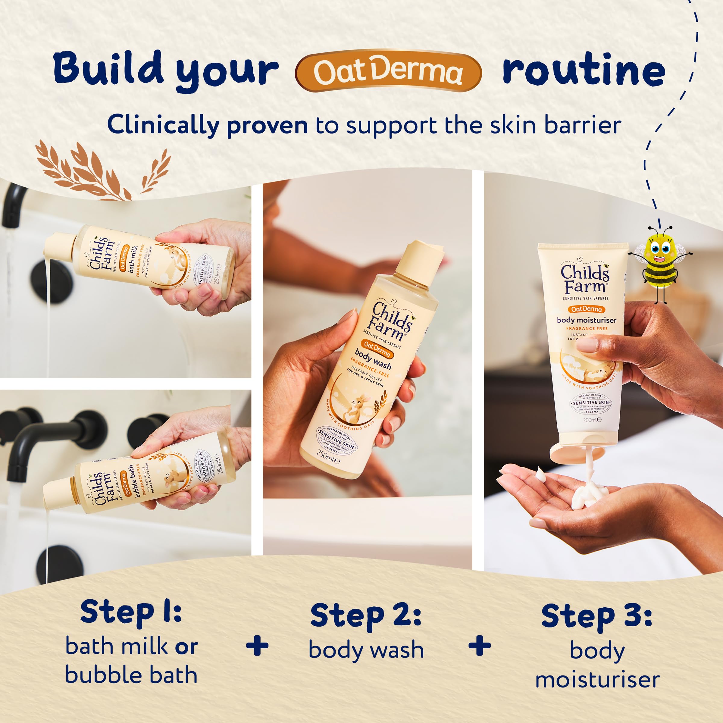 Childs Farm OatDerma Körperlotion, parfümfrei, wohltuende Feuchtigkeitspflege 6