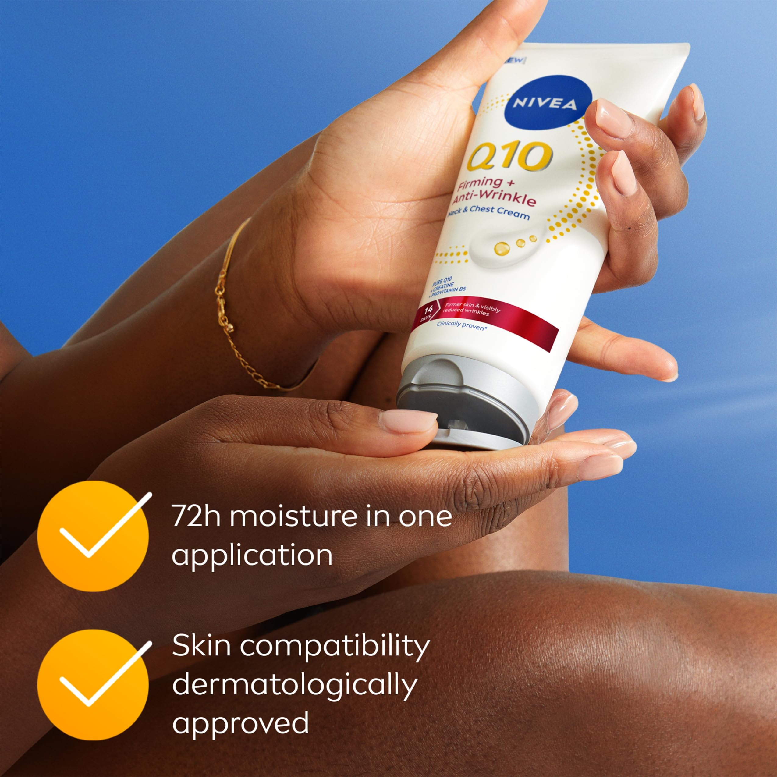 NIVEA Q10 Firming + Anti-Wrinkle Body Cream for Neck & Chest Moisturiser 200ml 4