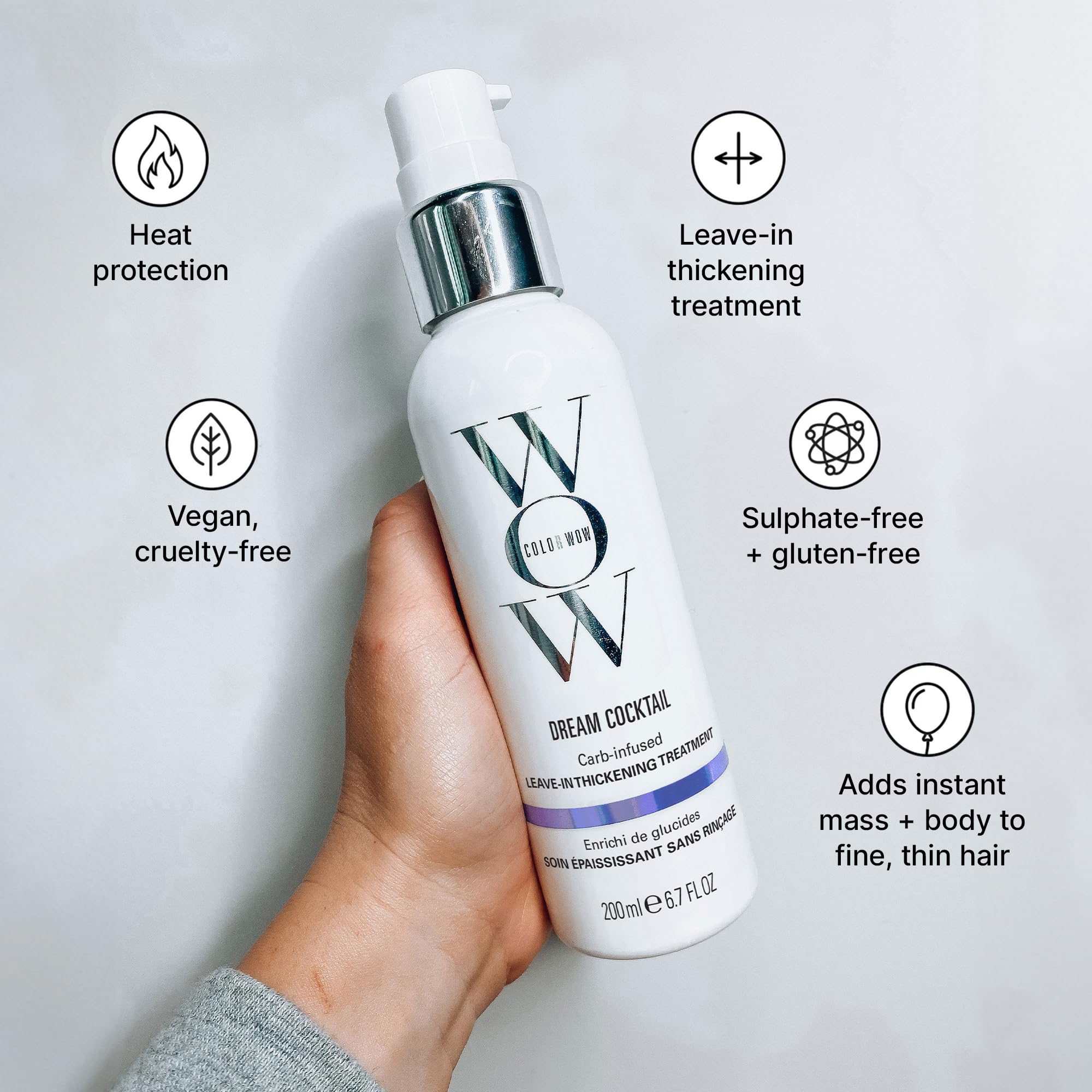 COLOR WOW Dream Cocktail Carb Infused: Thicken Thin Hair with Heat Protection