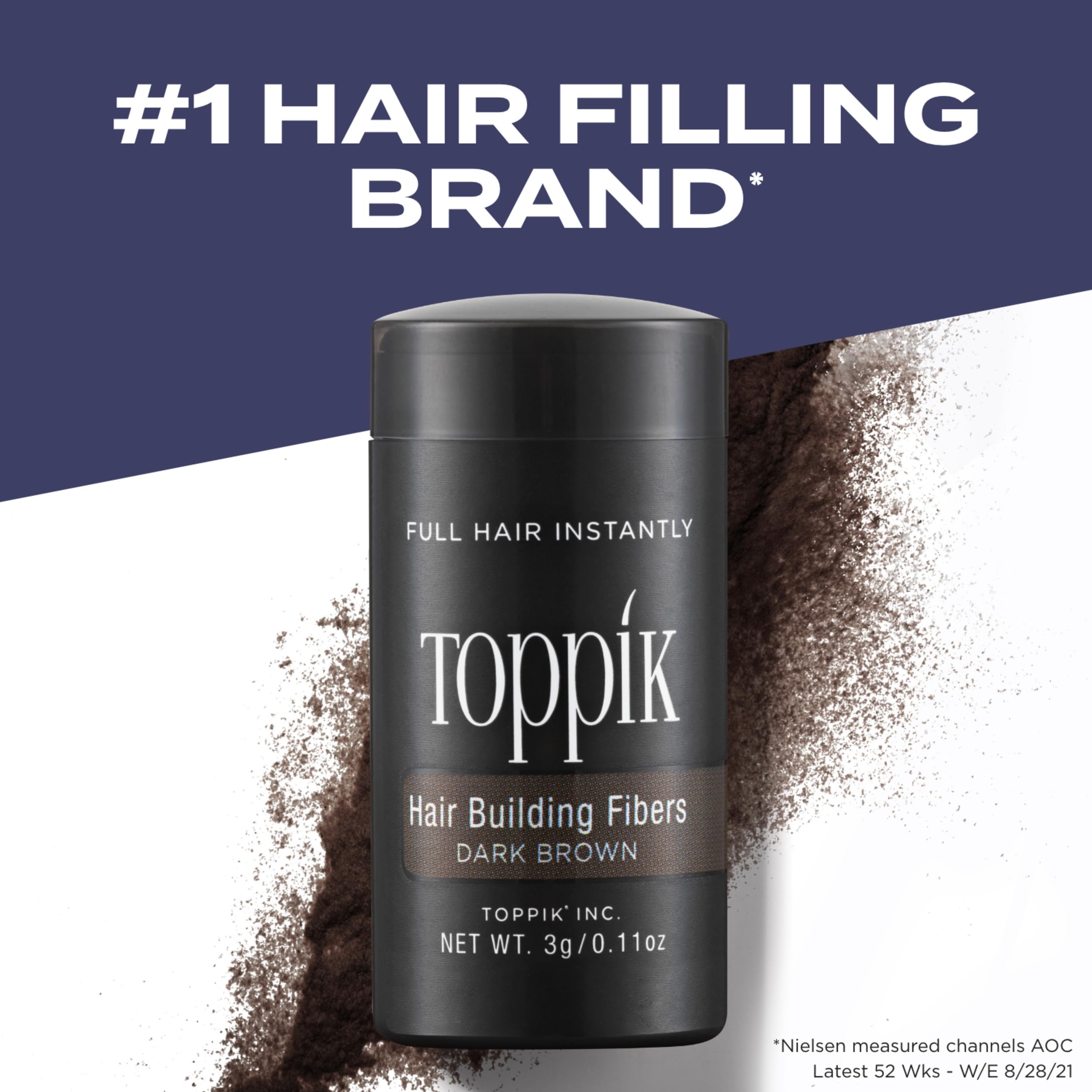 TOPPIK Hair Building Fibres Powder for Thicker-looking Hairline and Crown