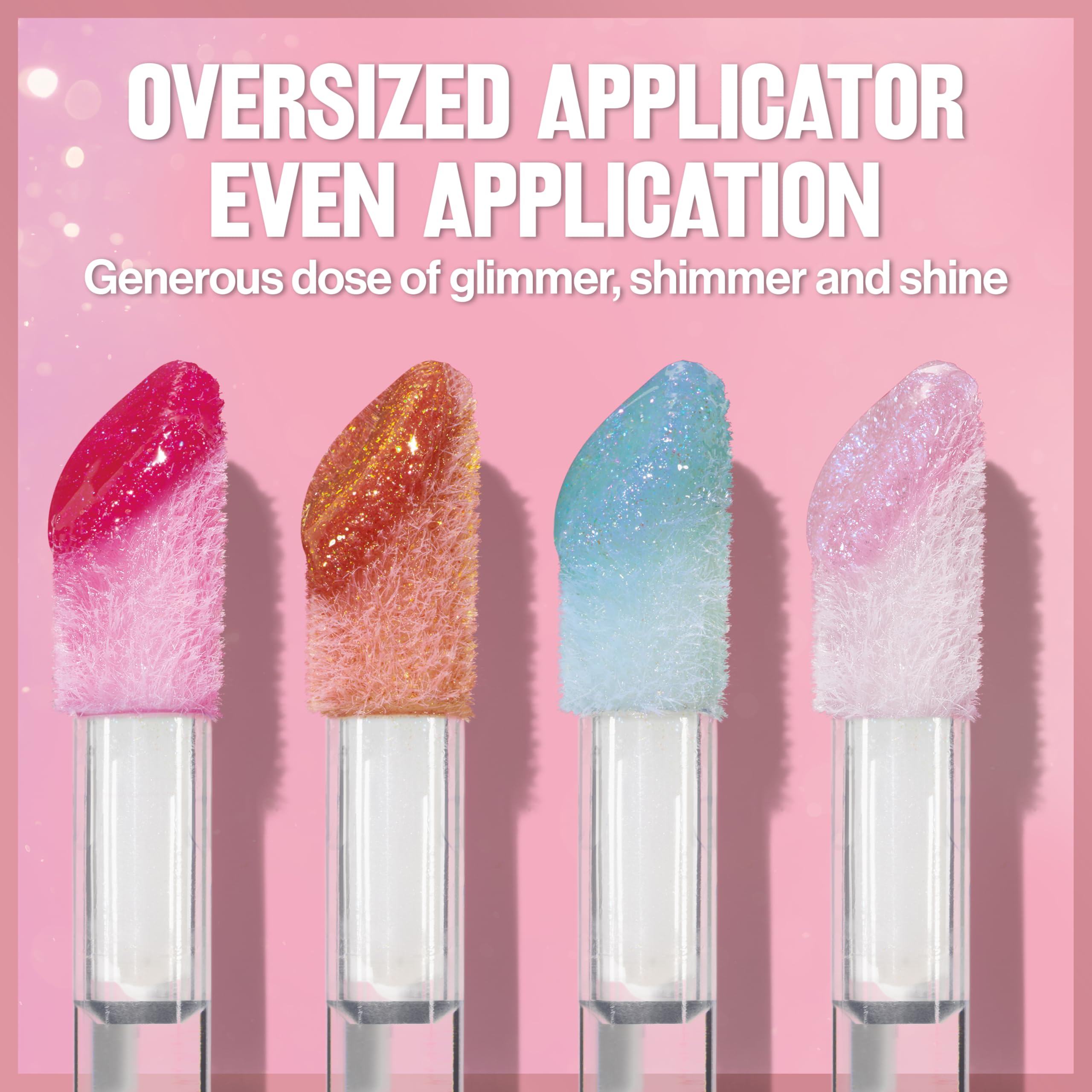 Revlon Super Lustrous Glimmer Gloss – Feuchtigkeitsspendender und aufpolsternder Lipgloss mit pflanzlichem Glitzer, 3D-Schimmer, 39 % mehr Feuchtigkeit und extra großem Applikator, Glazed Almond 6