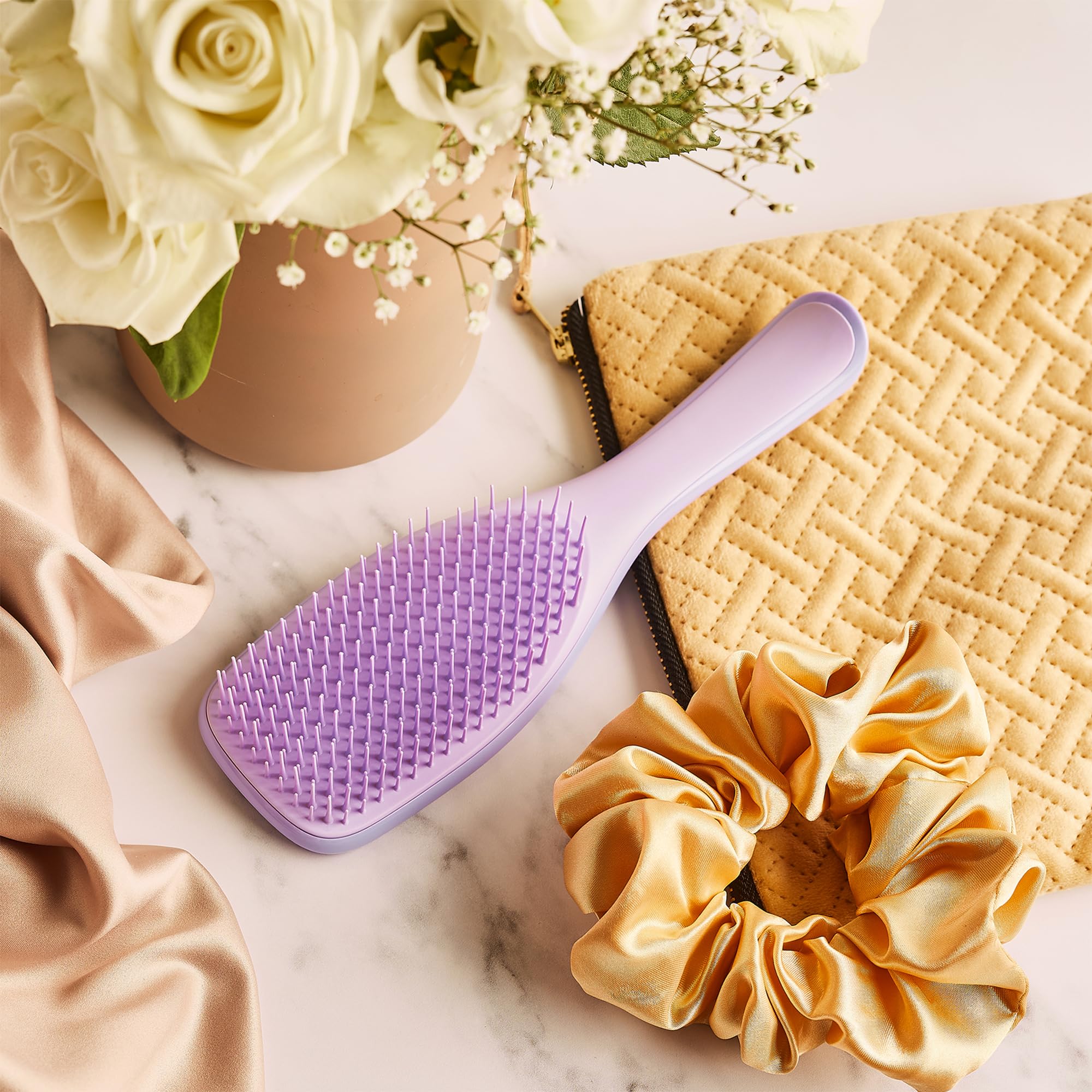 Tangle Teezer Fine and Fragile Ultimate Detangler Haarbürste für coloriertes, feines und dünnes Haar – Zweistufige, weiche Flex-Zinken reduzieren Haarbruch und Ziepen – Sanft zu empfindlichem Haar – Hypnotic Heather 5
