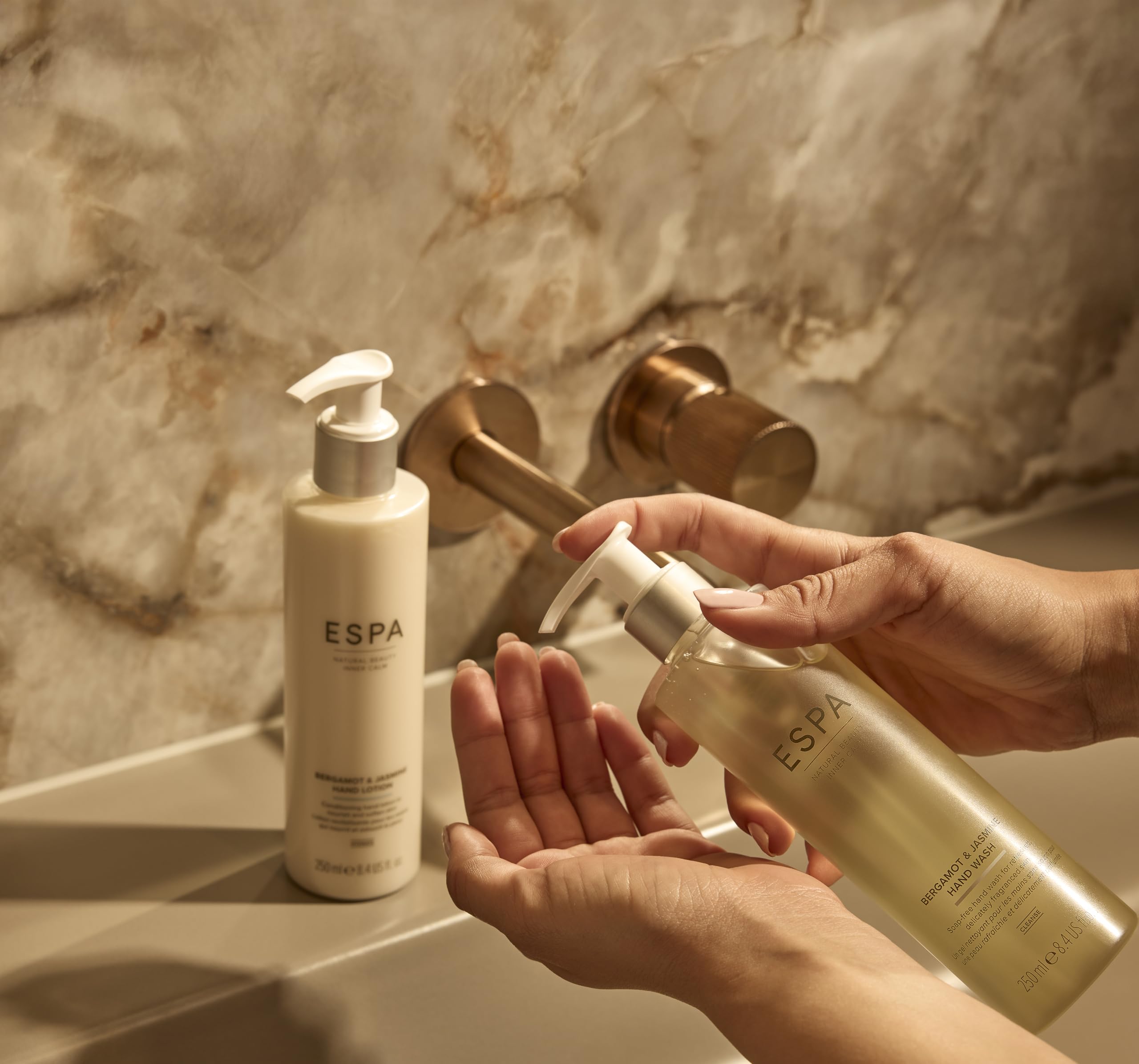 ESPA Bergamot & Jasmine Hand Wash & Lotion Duo | Restorative Hand Care Gift Set