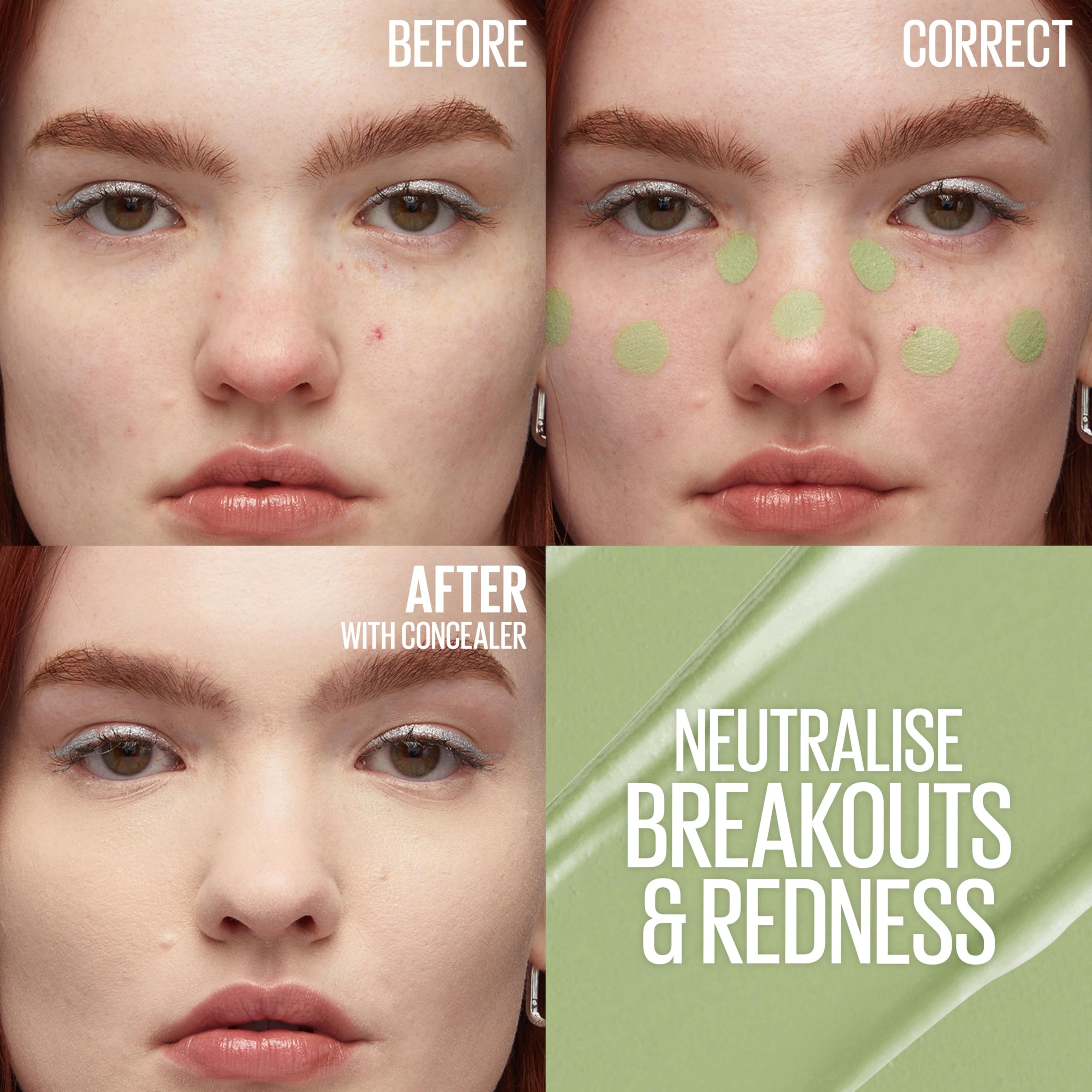 Maybelline New York Eraser Eye Colour Correcting Concealer, Shade 151 Green, 6.8ml