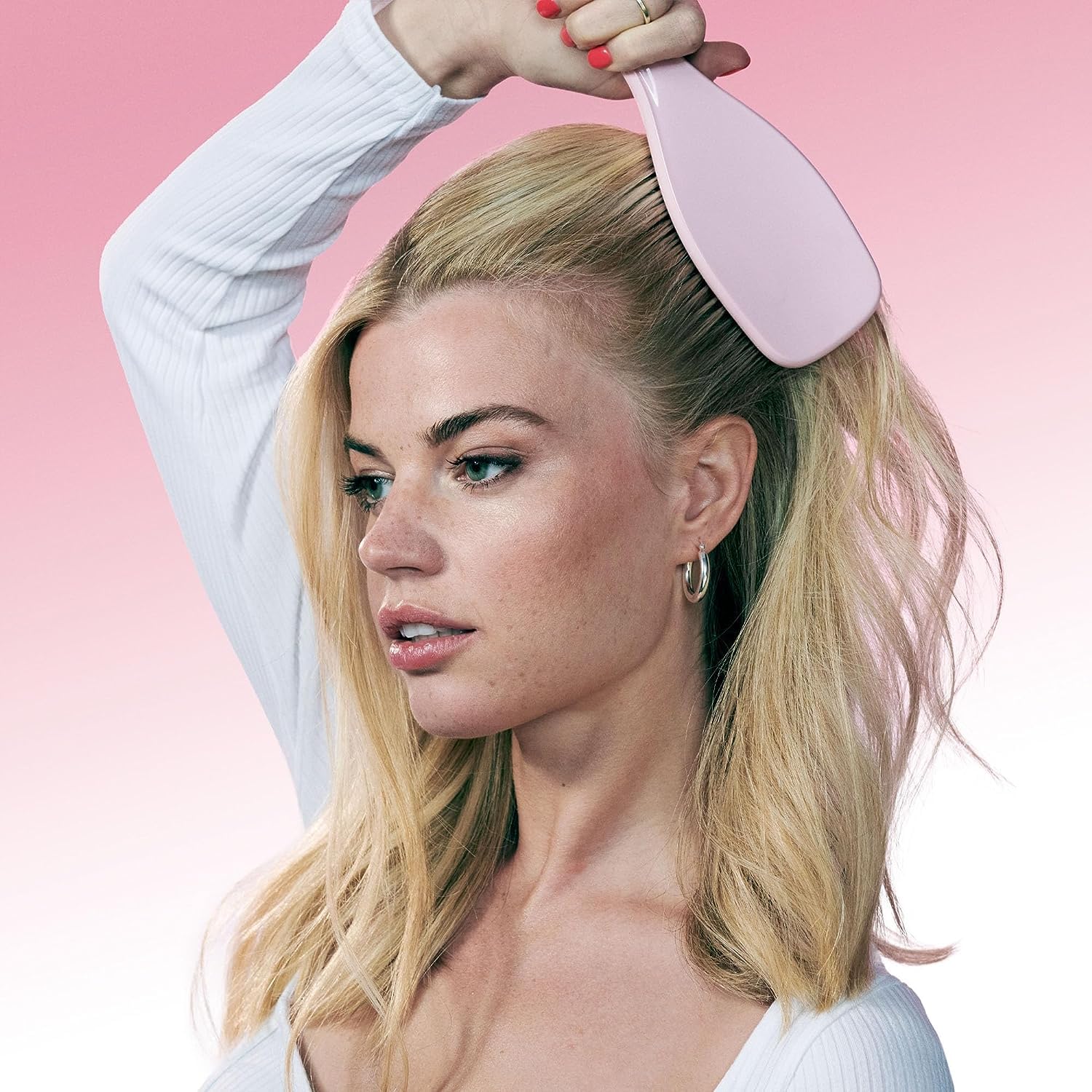 Tangle Teezer The Ultimate Detangler Hairbrush | Wet & Dry Hair | Reduces Breakage & Knots | Rosebud & Apricot 5