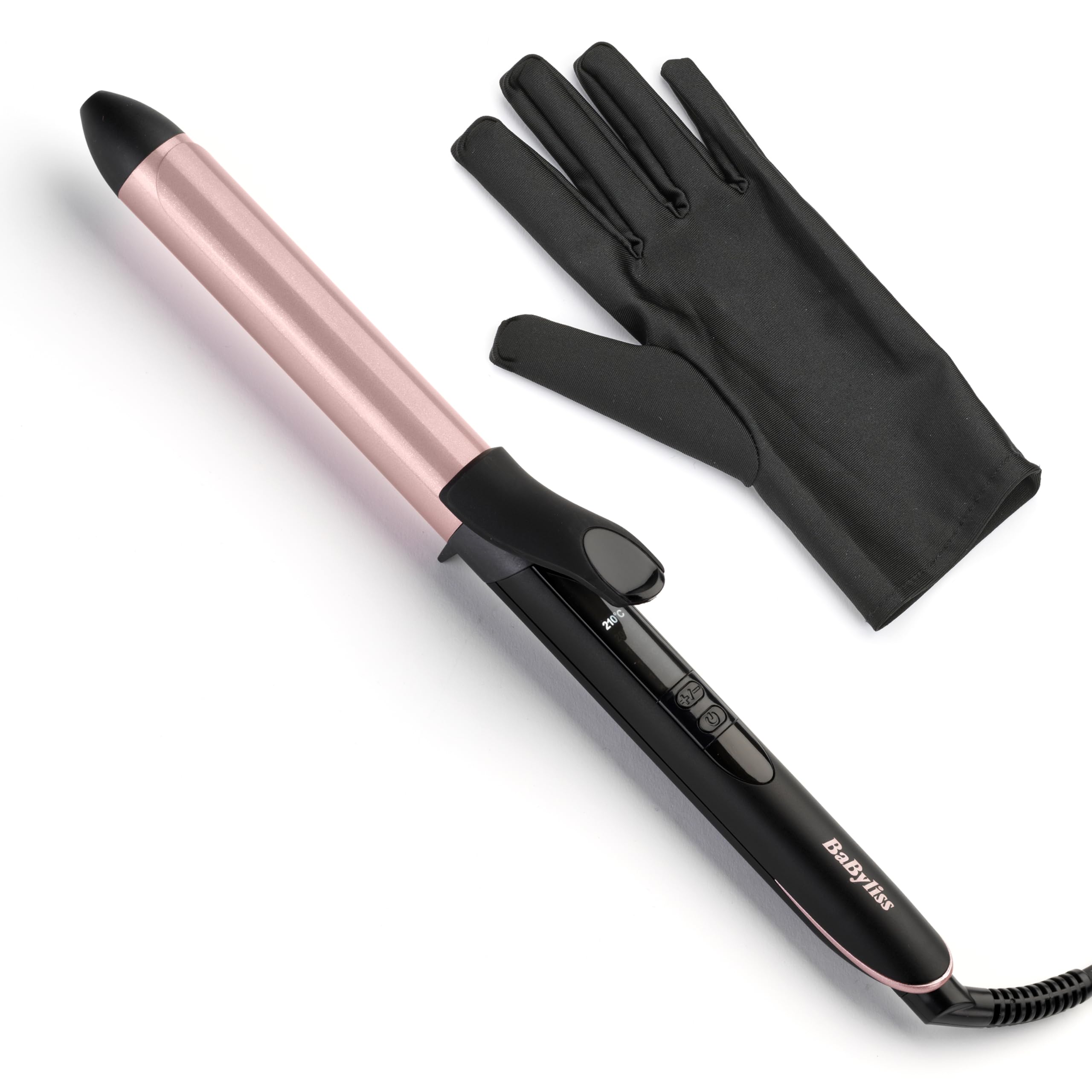 BaByliss Rose-Quartz 25mm Lockenstab - Lockenstab für natürliche Wellen und 7