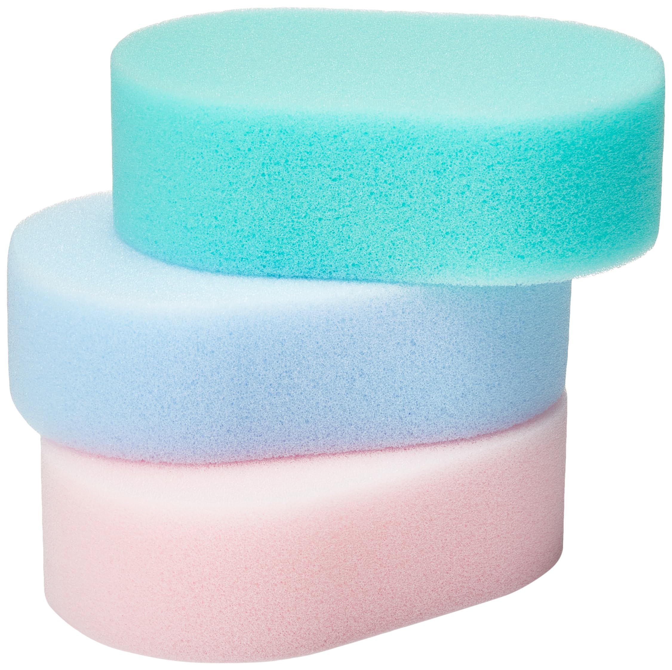 MERIDIANA Triple Pack Bath Sponges (Green, Pink, Blue) 3