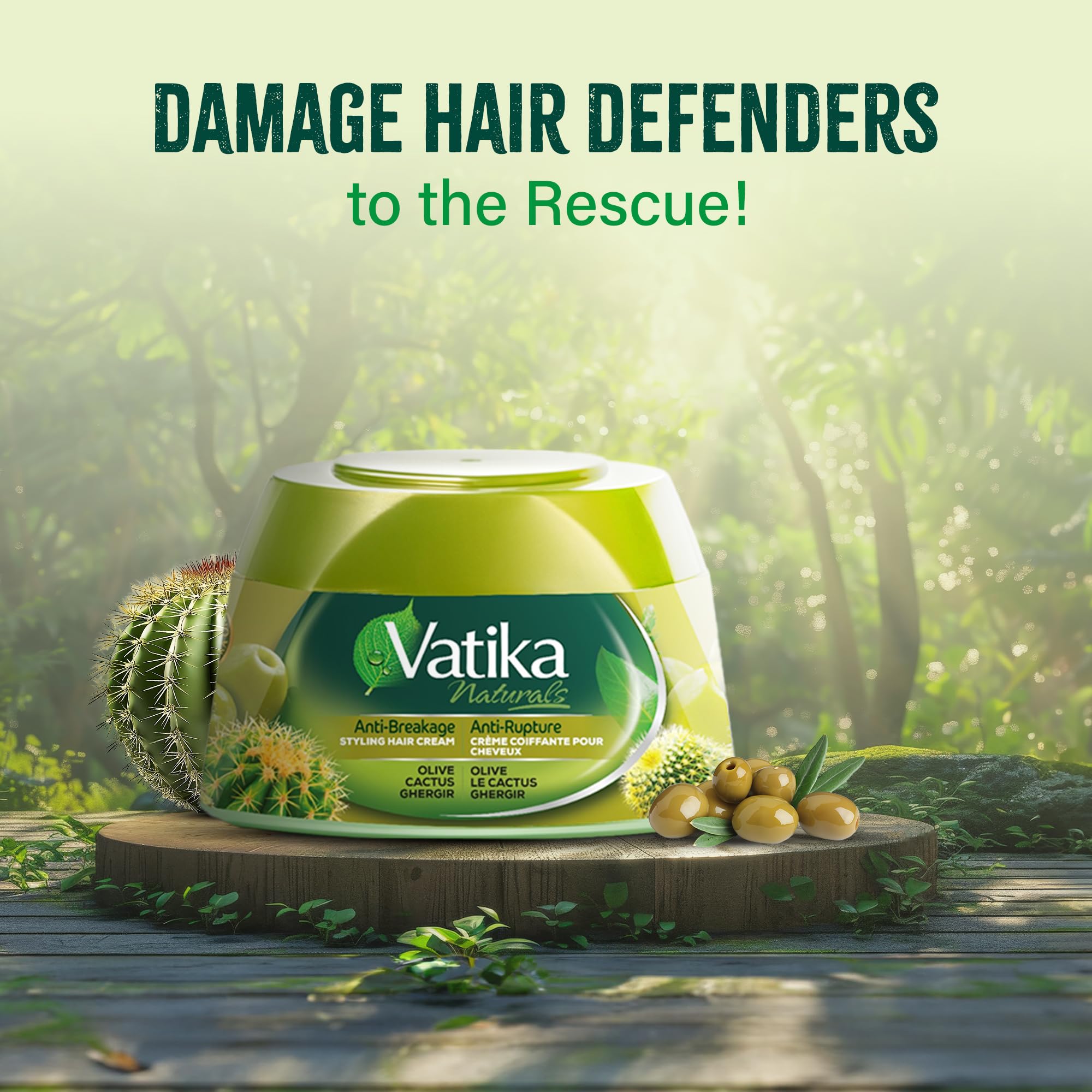 Vatika Naturals Anti-Breakage Hair Cream with Cactus & Olive - 210ml 6