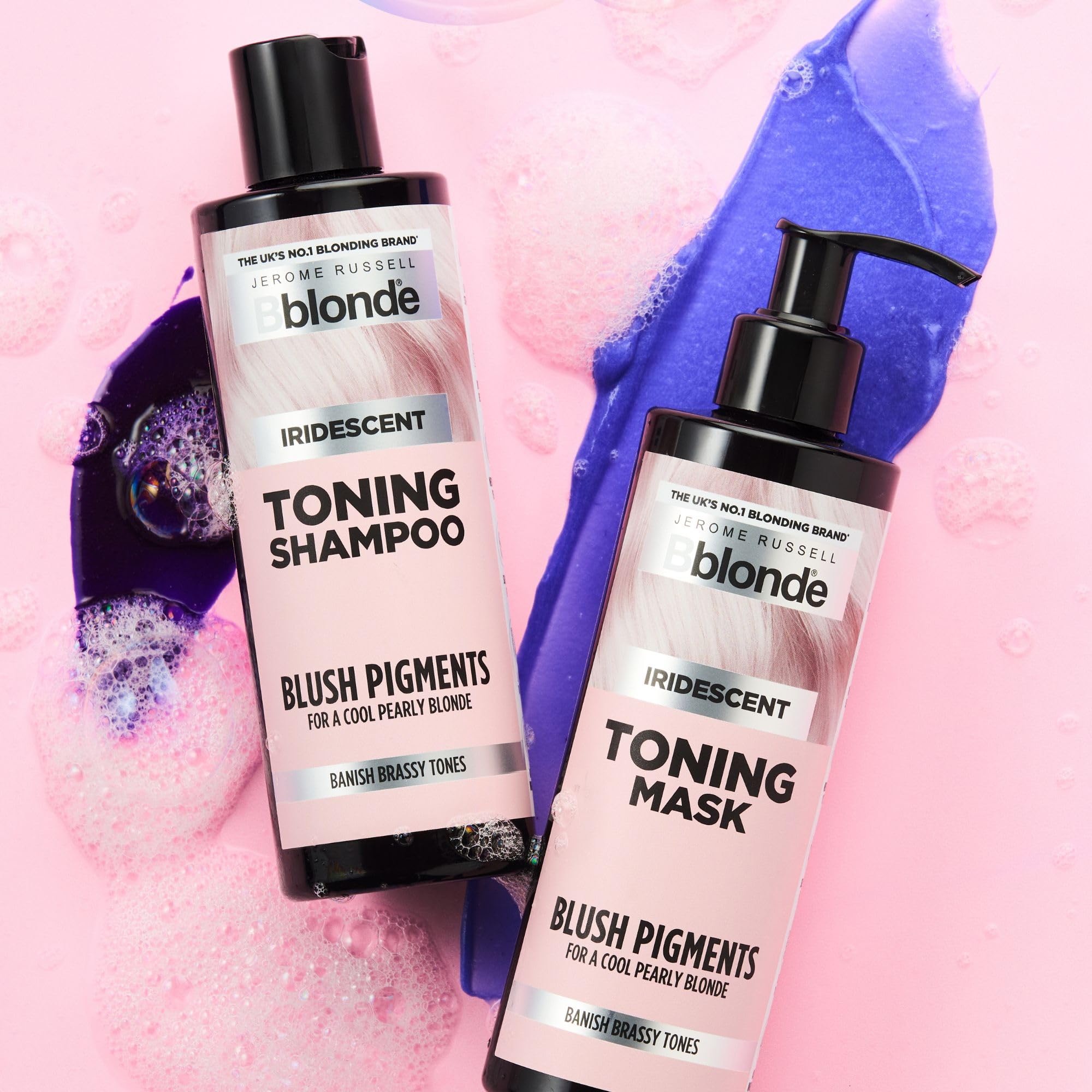 Bblonde® Iridescent Toning Shampoo with Blush Pigments | Neutralises Brassy Yellow Tones 6