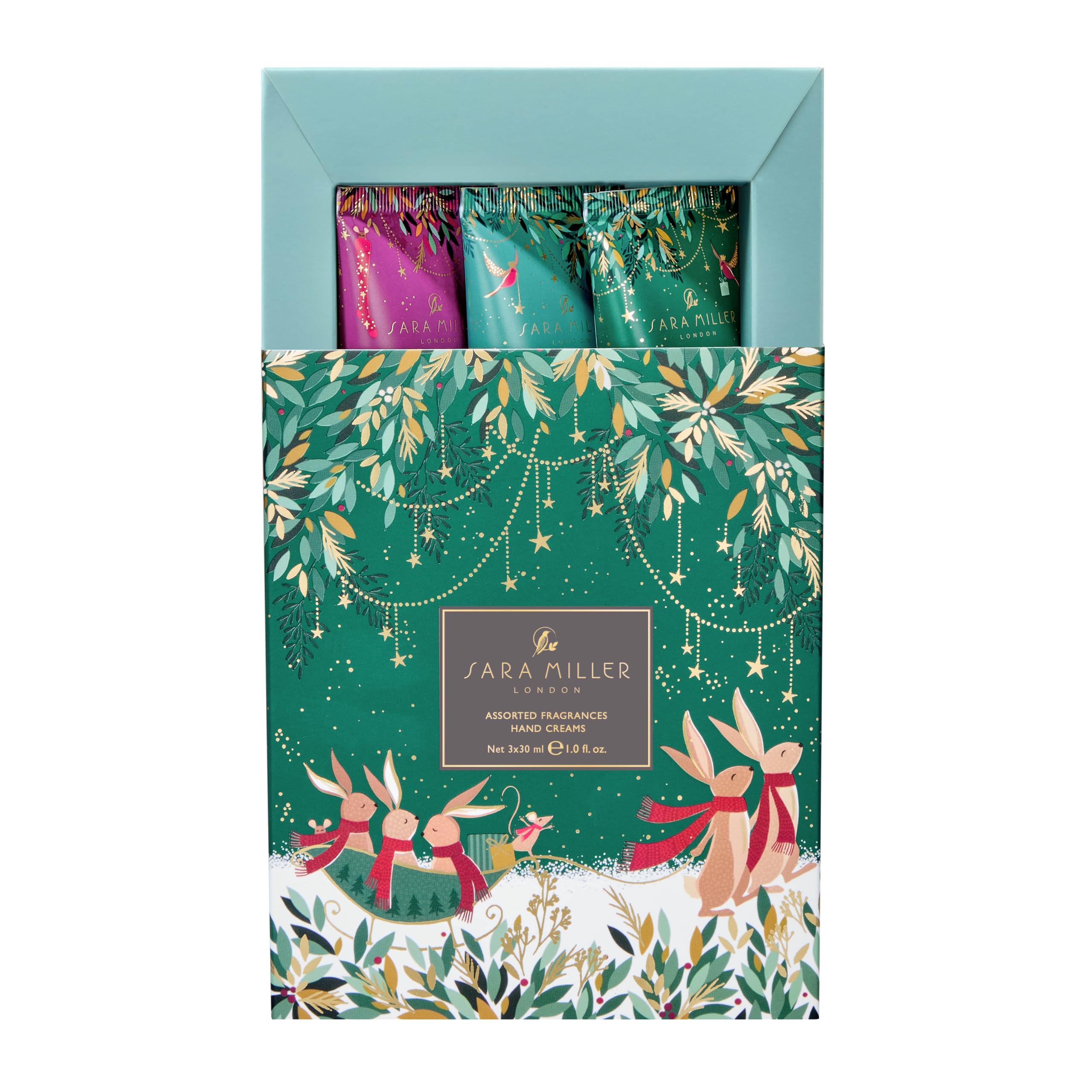 Sara Miller London Hand Cream Trio Set (3 x 30ml) with Tropical & Amber Fragrances 4