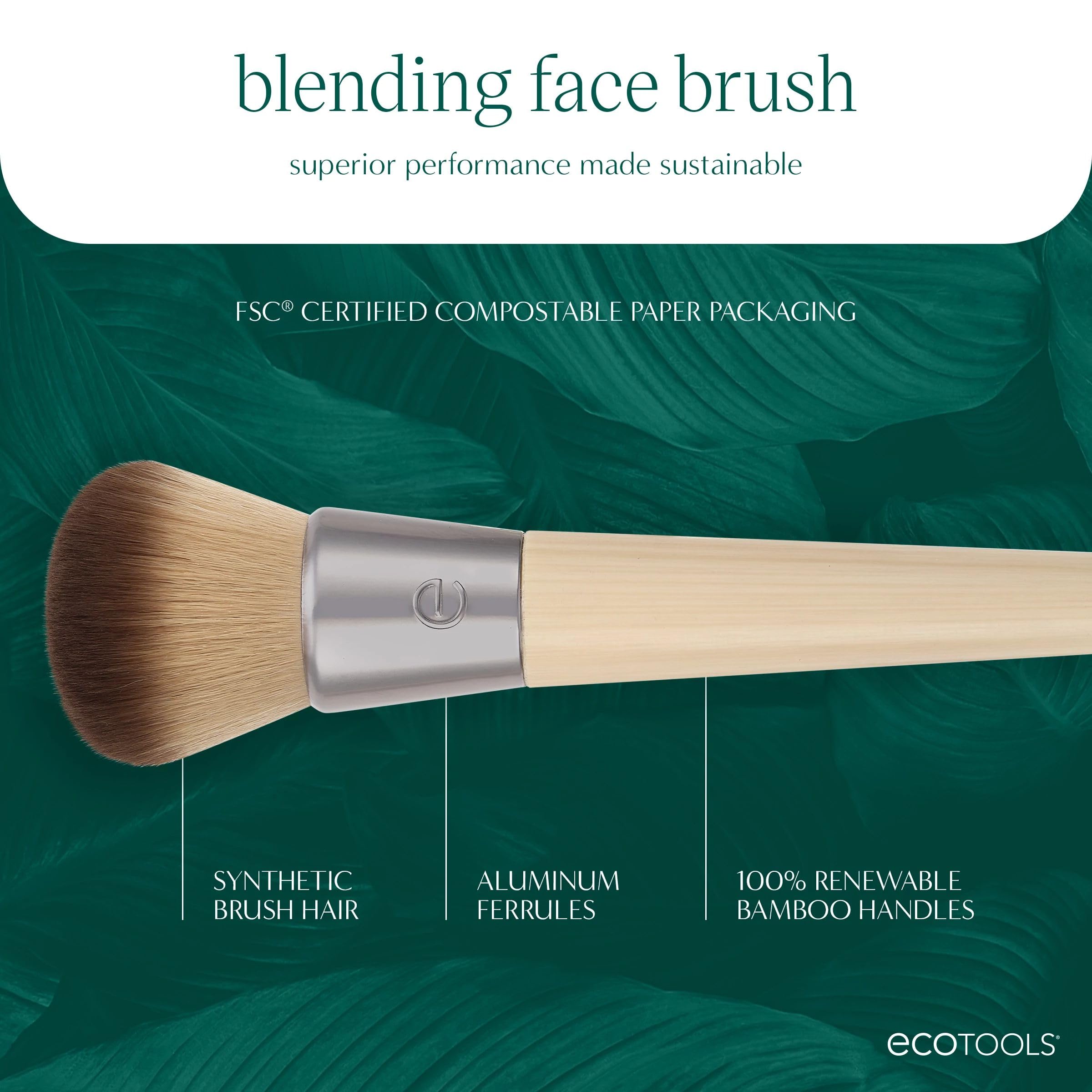 EcoTools Blending Face Makeup Brush for Liquid, Cream Foundation & Bronzer 4