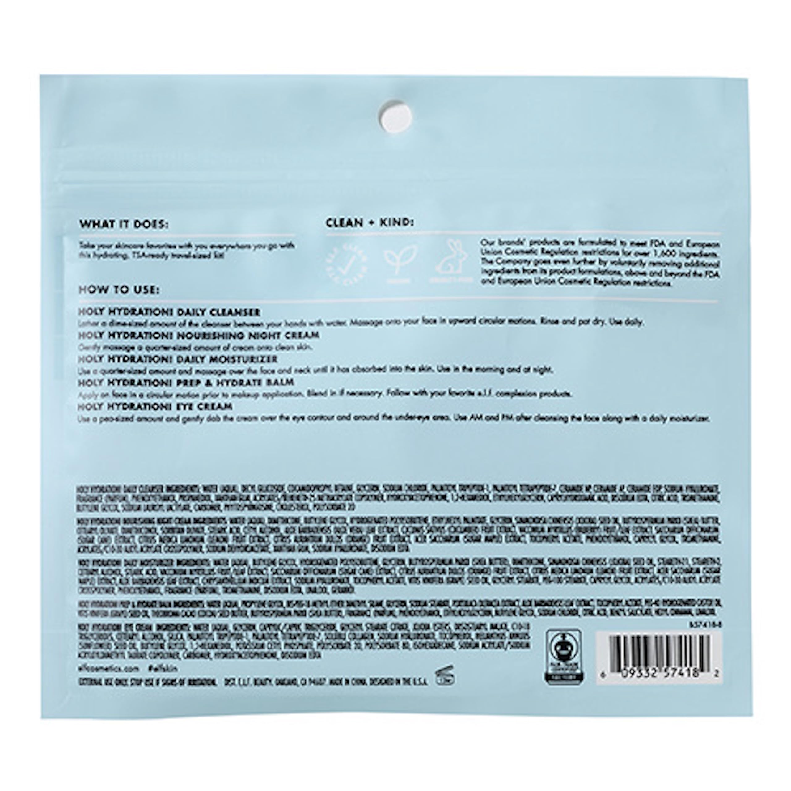 e.l.f. SKIN Jet Set Hydration Kit - Travel-Friendly 5-Piece Skincare Set 3