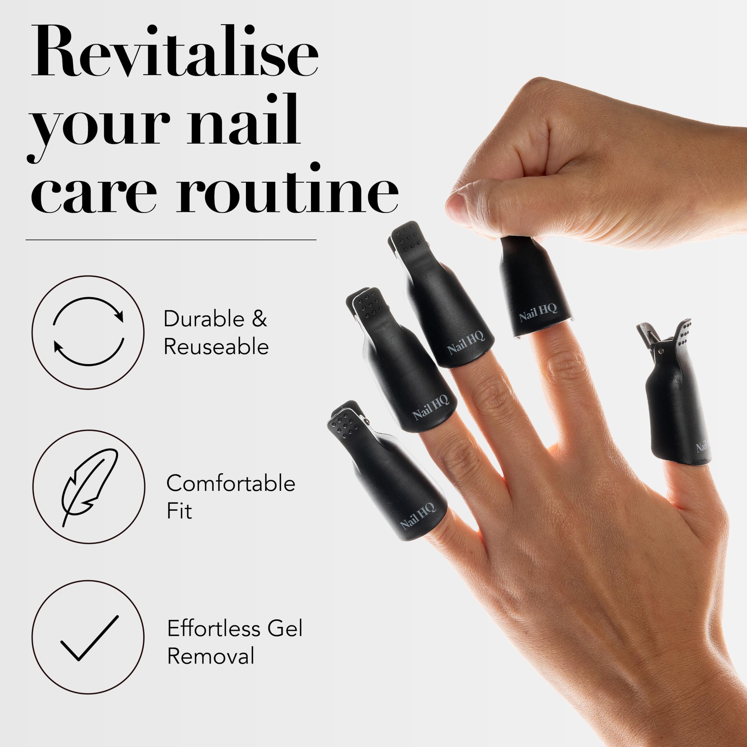 Nail HQ Soak-Off Nail Clip Kit with 10 Reusable Clips and 50 Lint-Free Wipes 6
