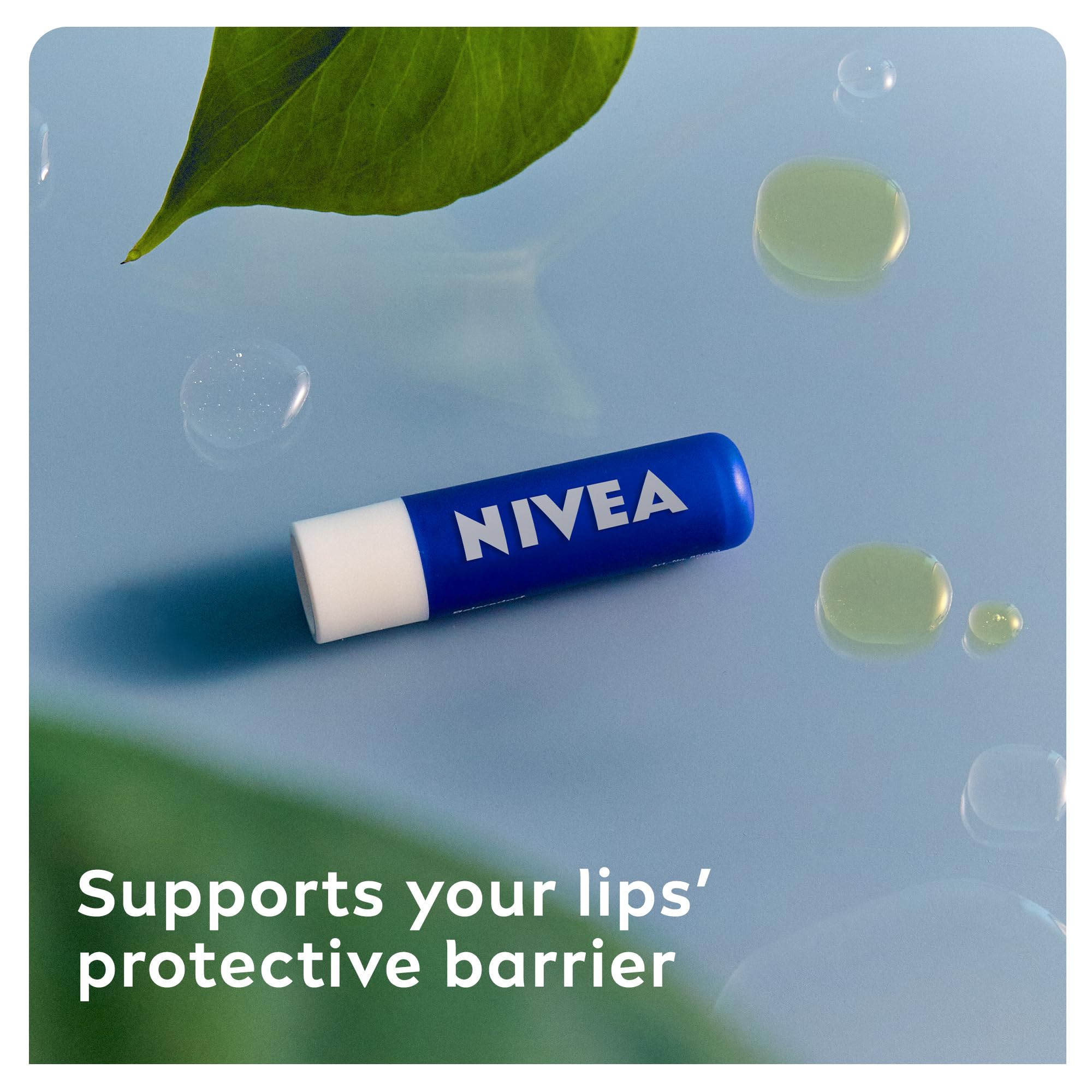 NIVEA Original Care Duo Pack Lip Balm Moisturiser (2x 4.8g) with Shea Butter 4