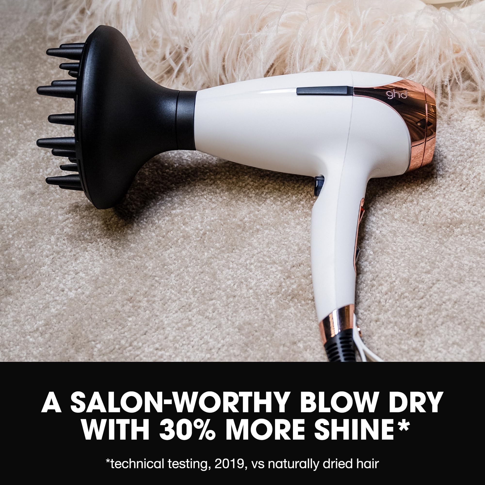 ghd Helios Professional Hair Dryer in White - Lightweight, Fast Styling 3