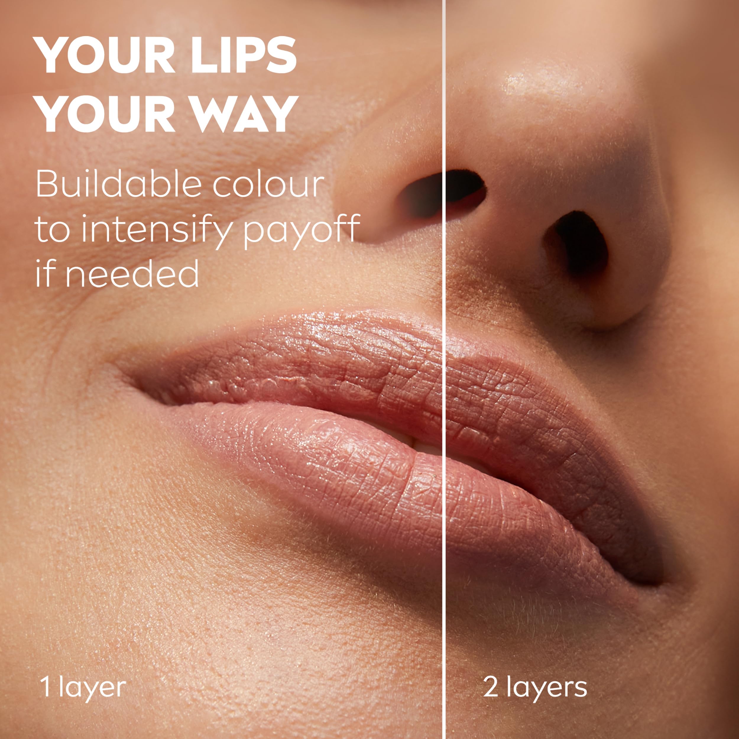 NIVEA Caring Beauty Nude Lippenbalsam LSF 30 (4,8 g), 3-in-1 Pflege für Lippen und Wangen 3