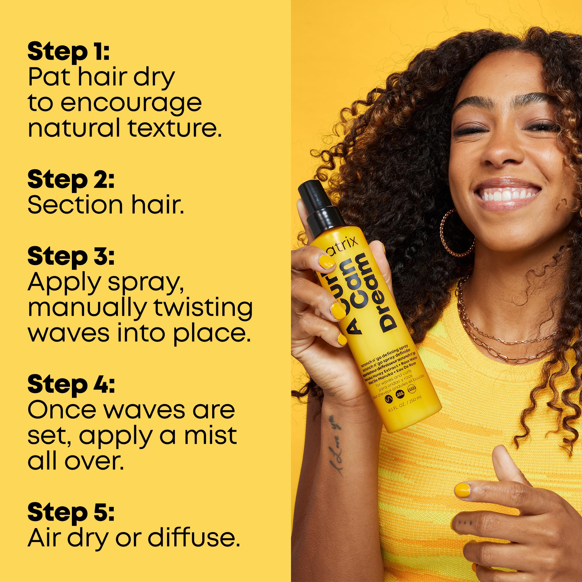 Matrix A Curl Can Dream Scrunch and Go Leave-In Treatment for Waves 5