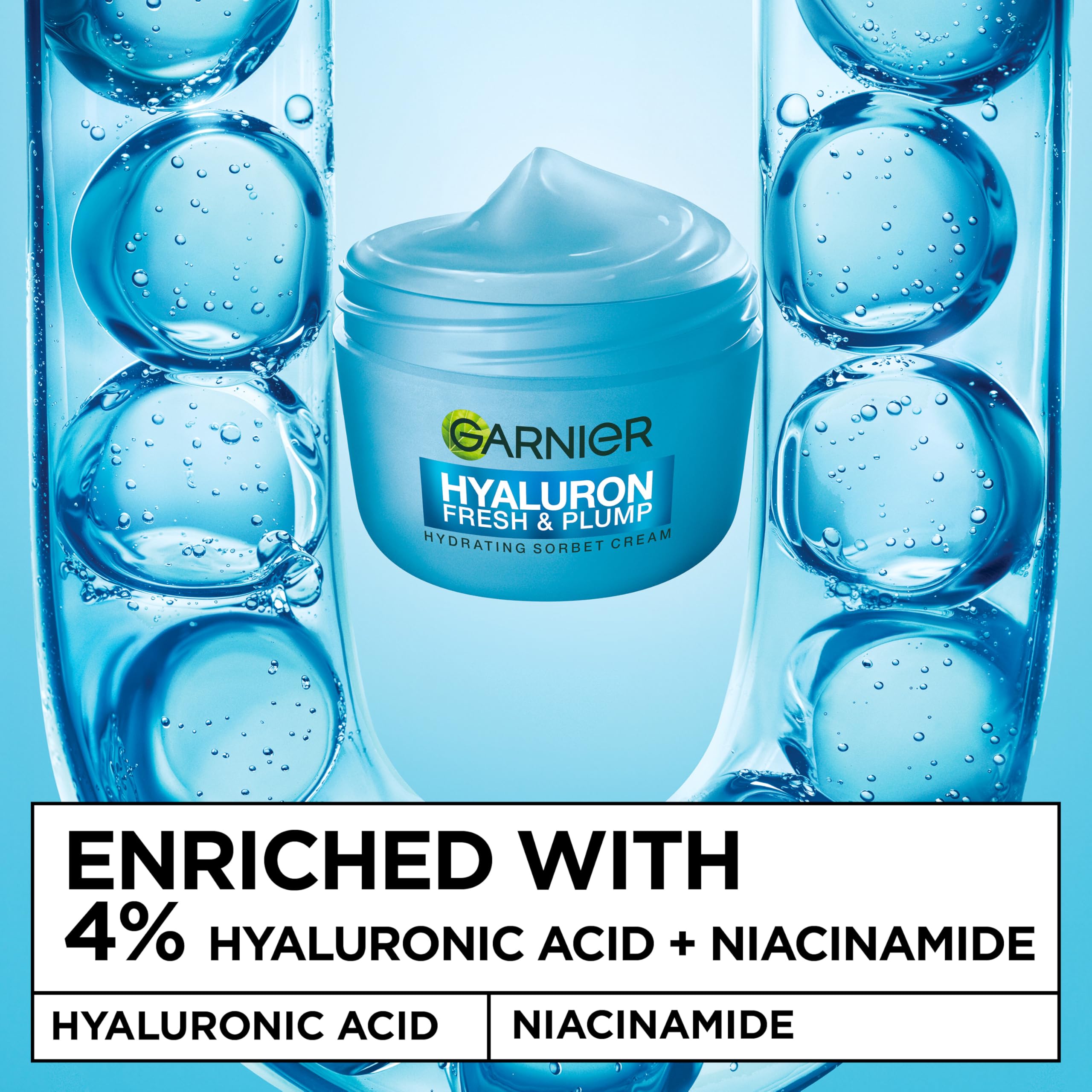 Garnier Hyaluron Fresh & Plump Hydrating Sorbet Cream with 4% Hyaluronic Acid