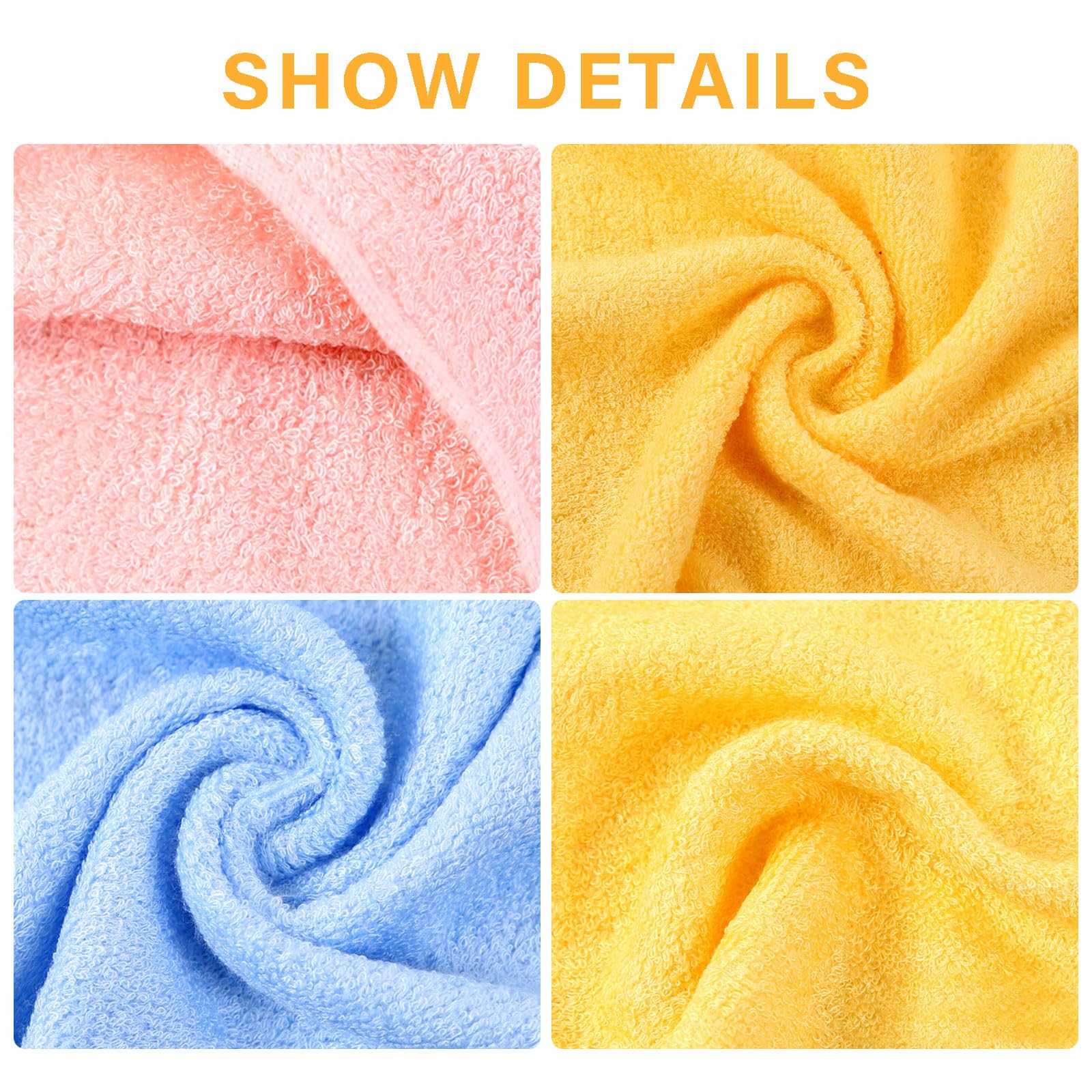 Lafefe 8-Pack Bamboo Charcoal Fiber Reusable Facial Cleansing Cloths for All Skin Types 6