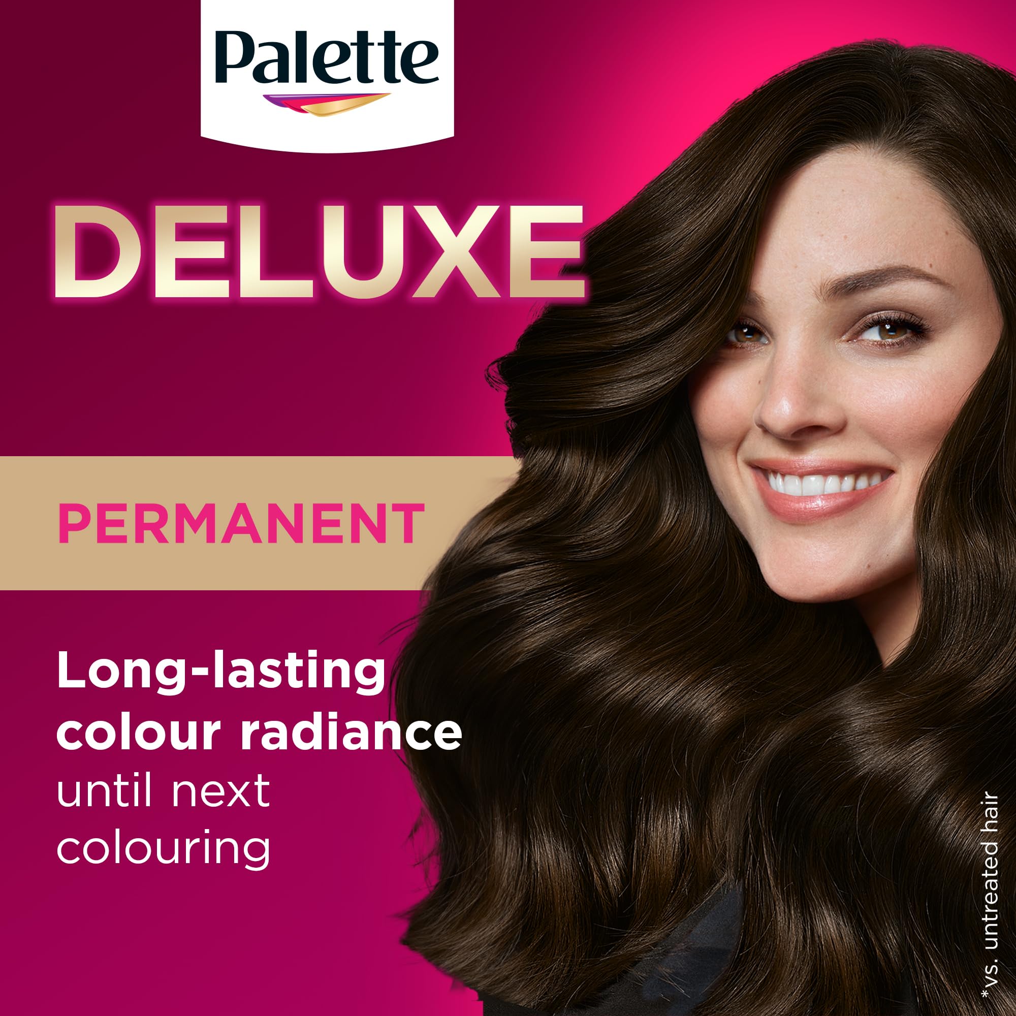 Palette Deluxe Crème Colouration 4-0 Dark Brown Permanent Hair Dye with Moisture Retention Treatment