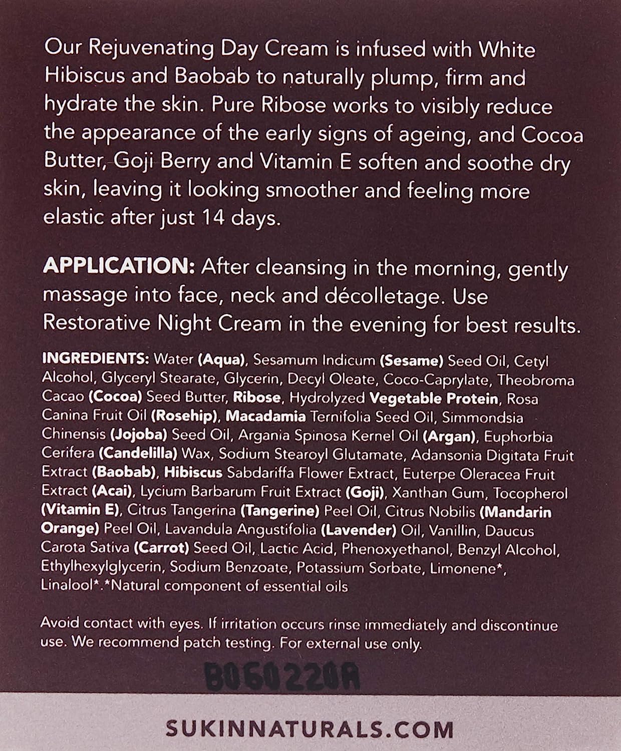 Sukin Purely Ageless Rejuventating Day Cream 120ml with Vitamin E 3