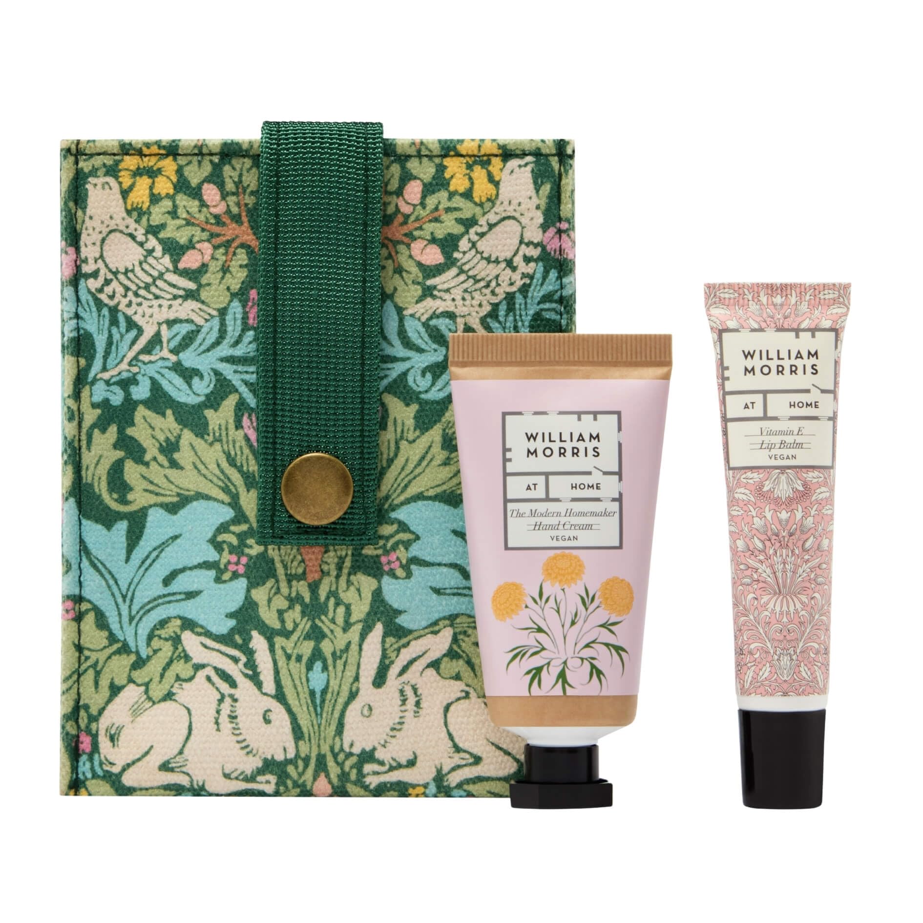 WILLIAM MORRIS AT HOME Hand Cream & Lip Balm Set with Brother Rabbit Pouch