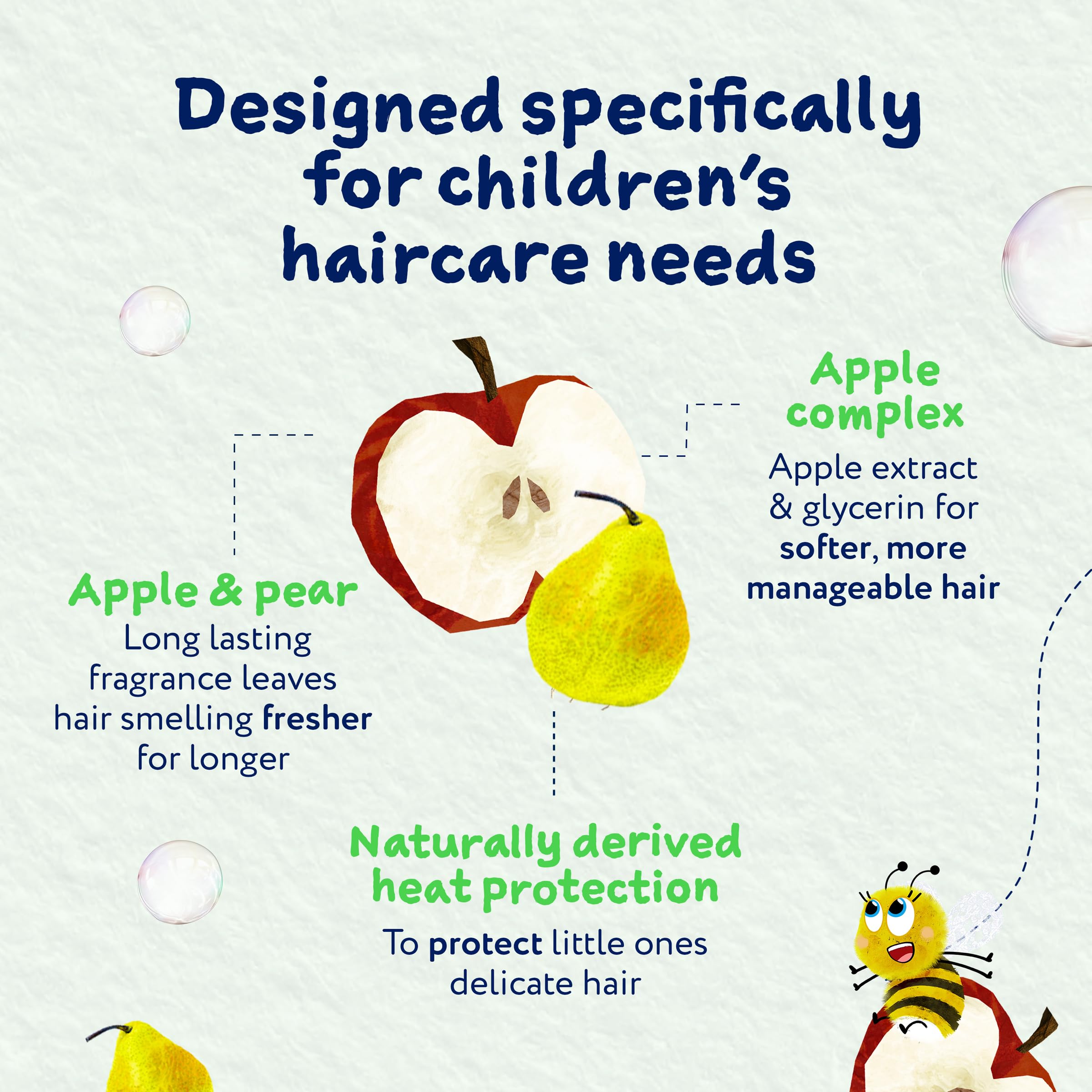 Childs Farm 3 in 1 Hair Detangler Spray with Heat Styling Protector, Apple & Pear 4