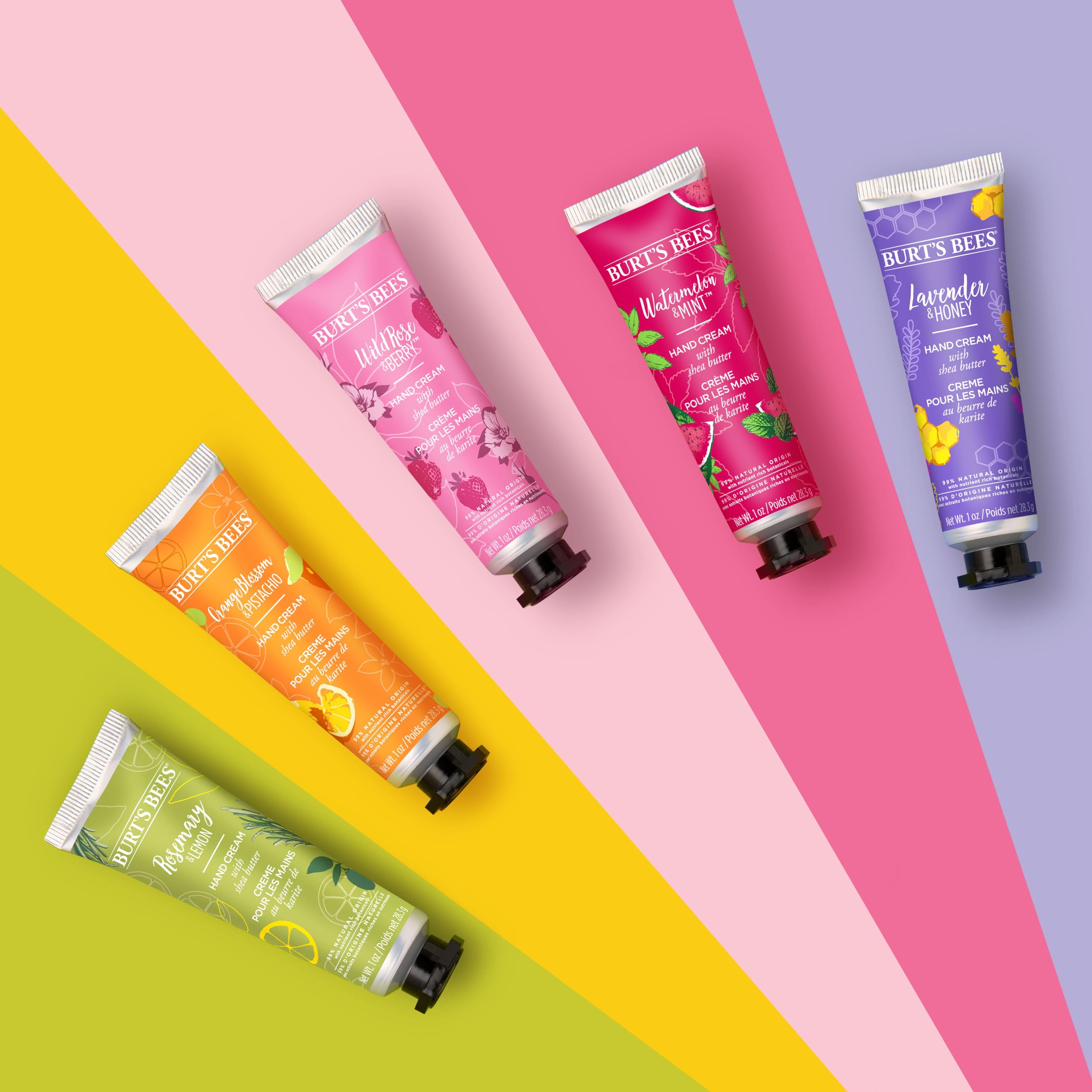 Burt's Bees Handcreme-Geschenkset mit Sheabutter, Lavendel &amp; Honig, Wildrose &amp; Beere und Wassermelone &amp; Minze, 3er-Pack 4