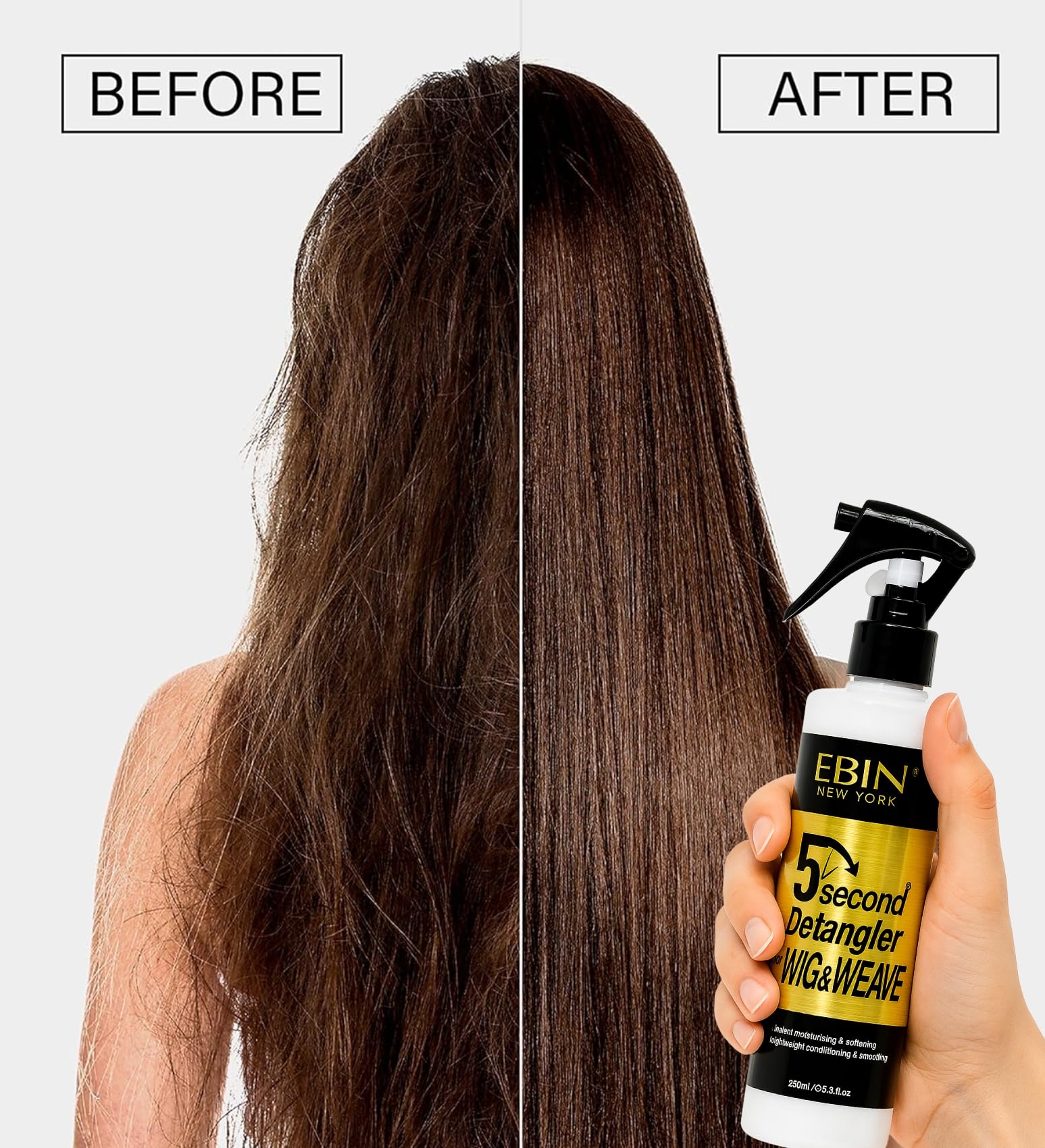 EBIN NEW YORK 5 Second Detangler Spray for Wigs, Weaves, and Extensions 5