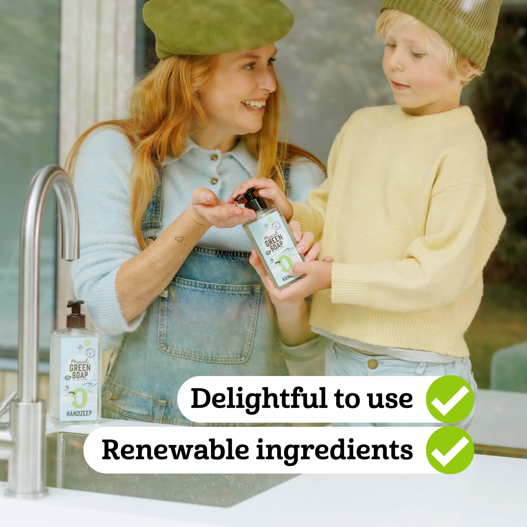 Marcel's Green Soap 0% Hand Soap Refill Pack with Glycerine for Sensitive Skin 8