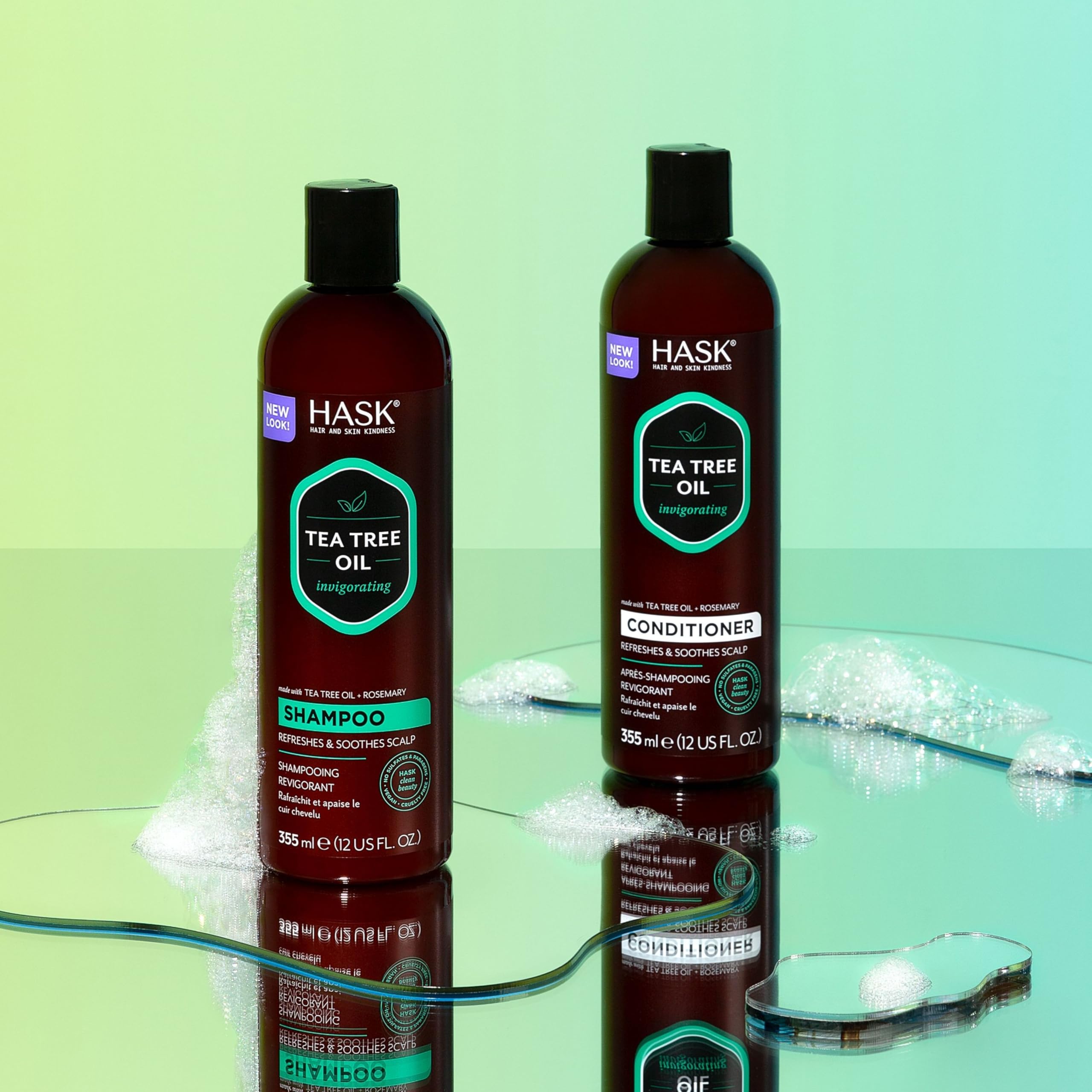 HASK Invigorating Tea Tree Oil Shampoo for All Hair Types, Thickening and Soothing 11