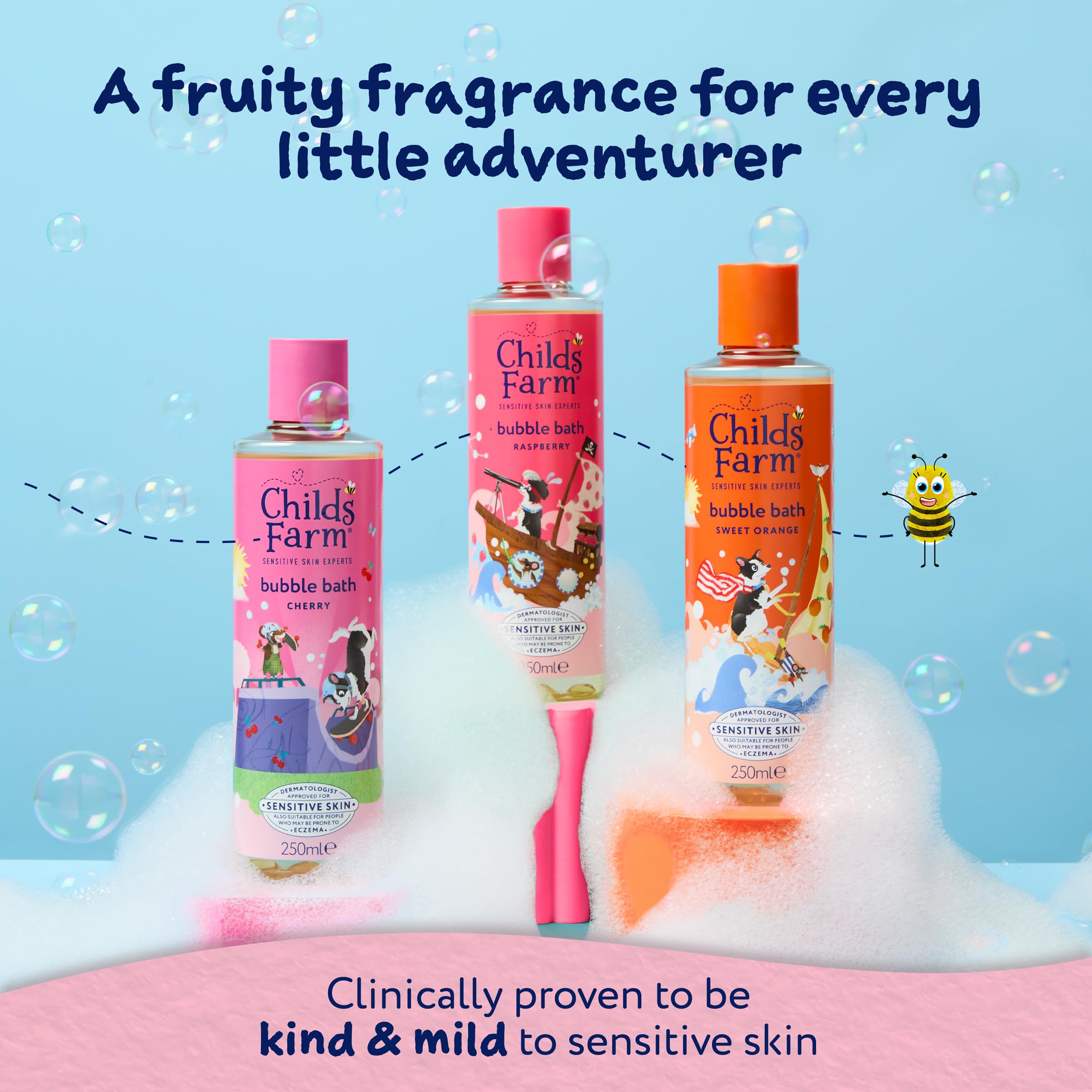 Childs Farm Raspberry Bubble Bath for Sensitive Skin | Gentle Cleansing & Hydration 5