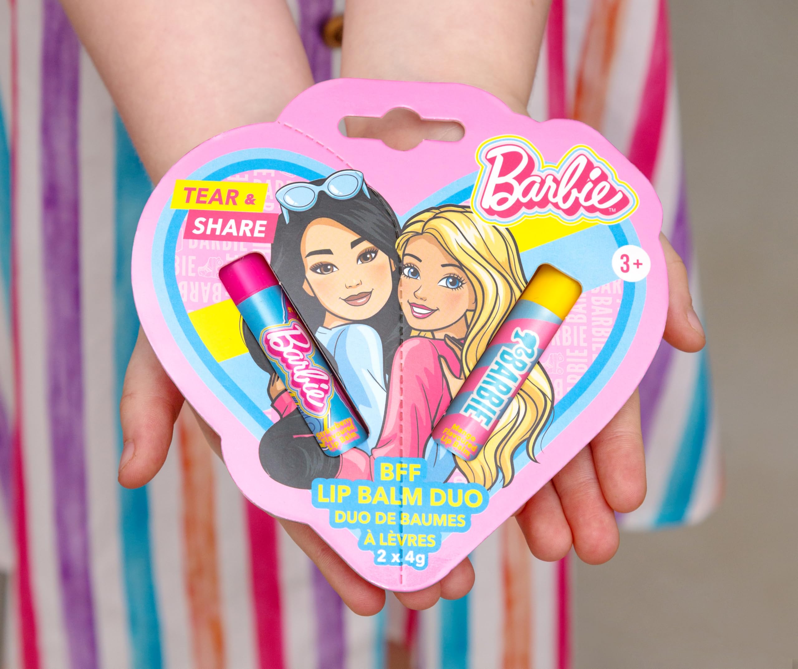 Barbie BFF Children's Lip Balm Duo - Strawberry & Mango Scents - 2 x 4g 6