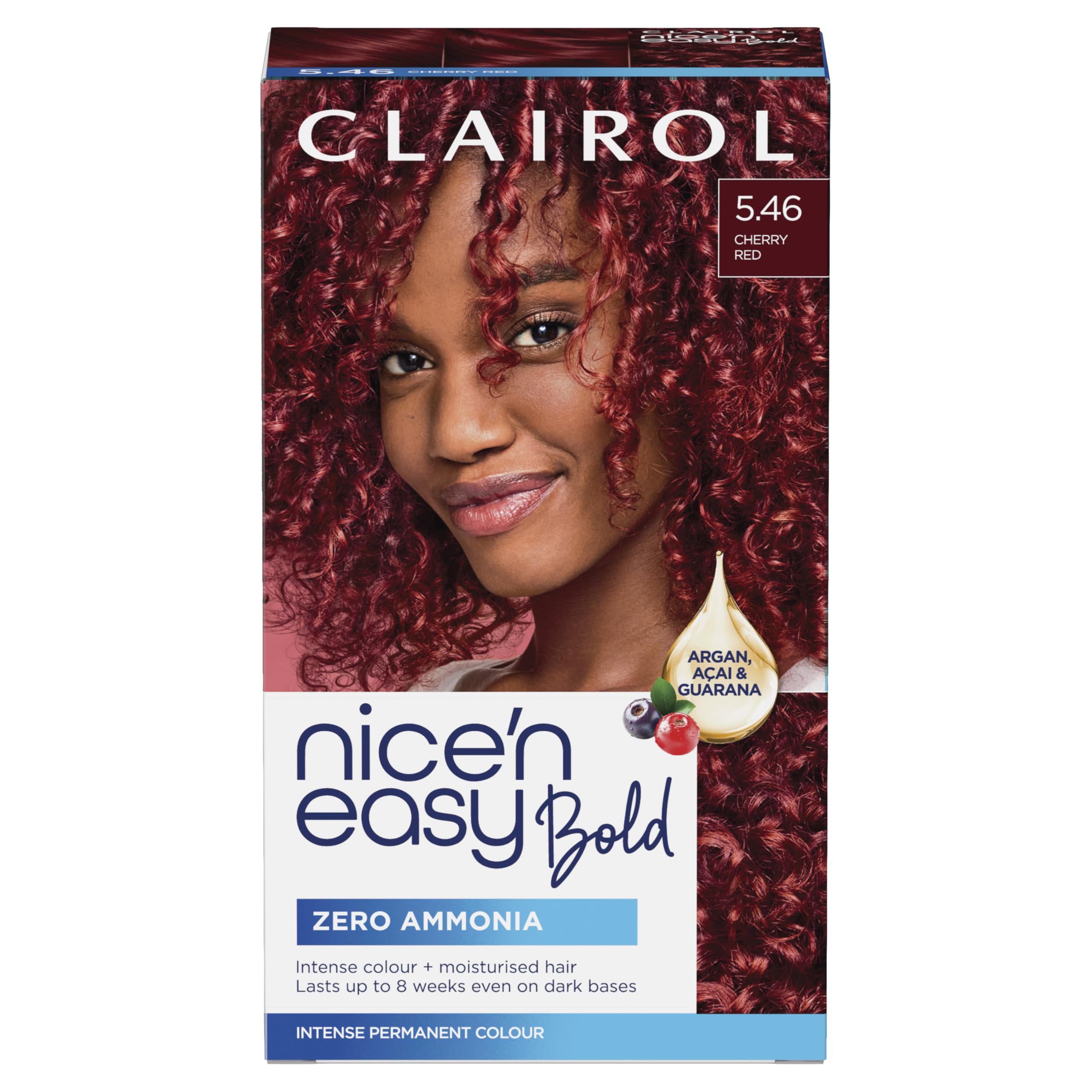Clairol Nice N Easy Permanent Bold Hair Dye 5.46 Cherry Red Zero Ammonia