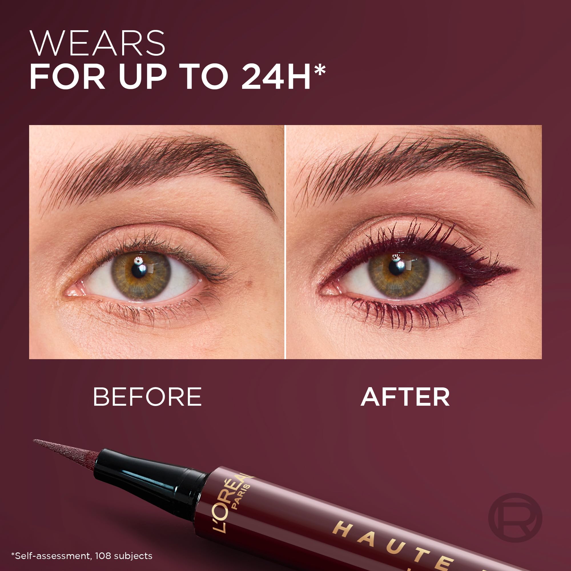 L'Oréal Paris Haute Precision Felt-Tip Liquid Eyeliner - Bordeaux Cashmere Shade 4