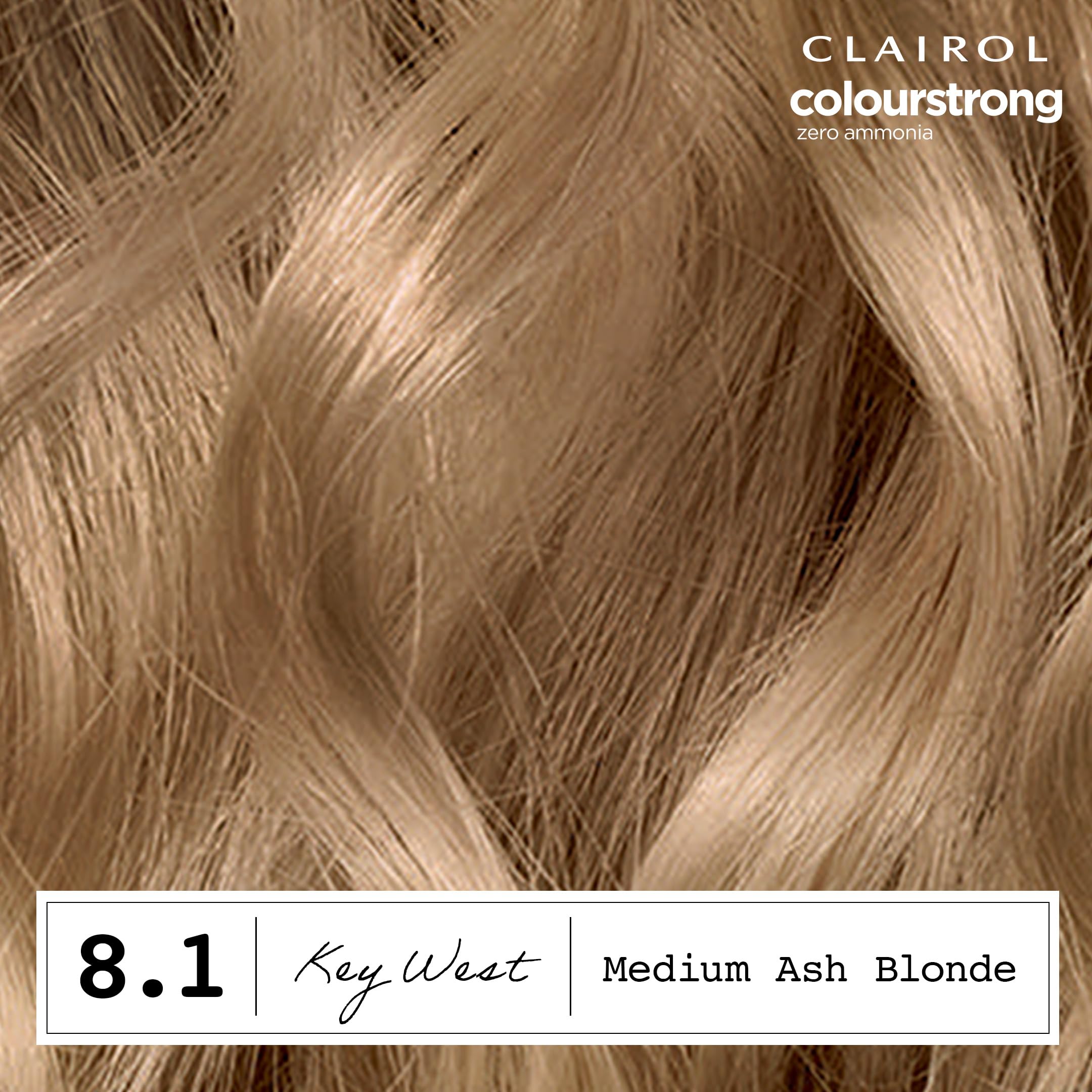 Clairol Colour Strong Permanent Hair Dye - 8.1 Medium Ash Blonde with Zero Ammonia 4