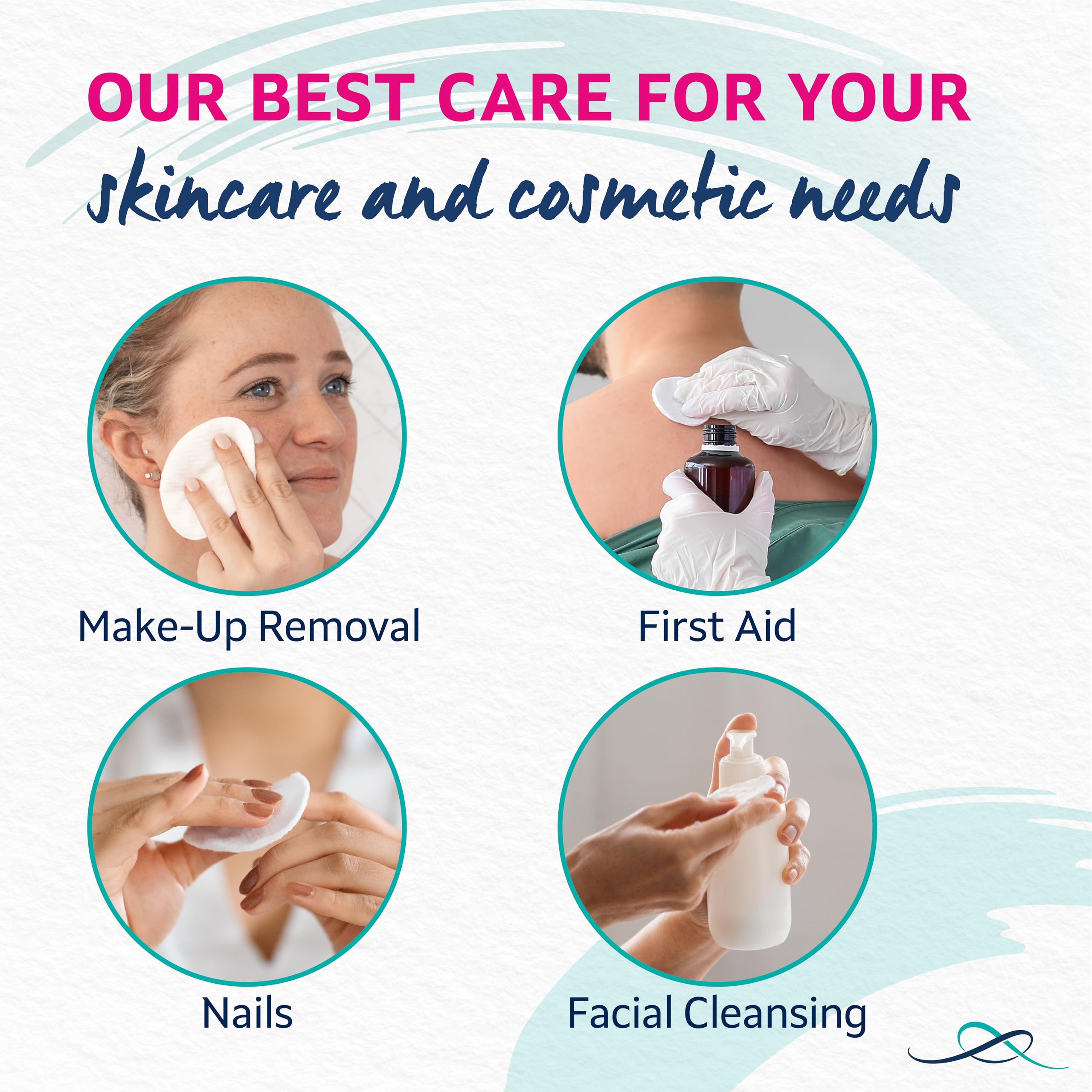 Lil-Lets Cotton Wool Oval Pads, 50 Count, Certified Organic, 100% Pure Cotton Wool 4