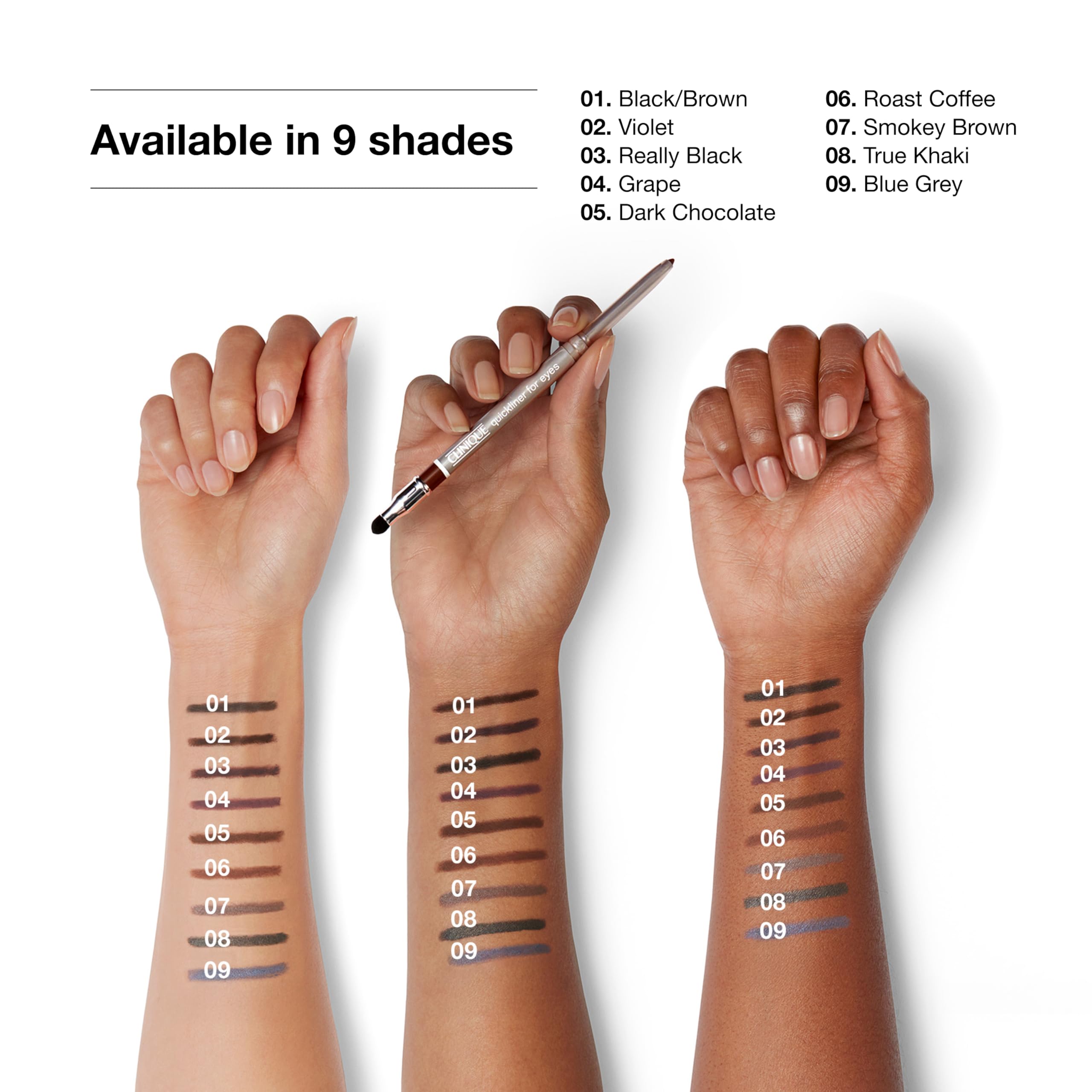 Clinique Quickliner For Eyes - Water Resistant, Smudge Resistant Eyeliner in Smoky Brown 5