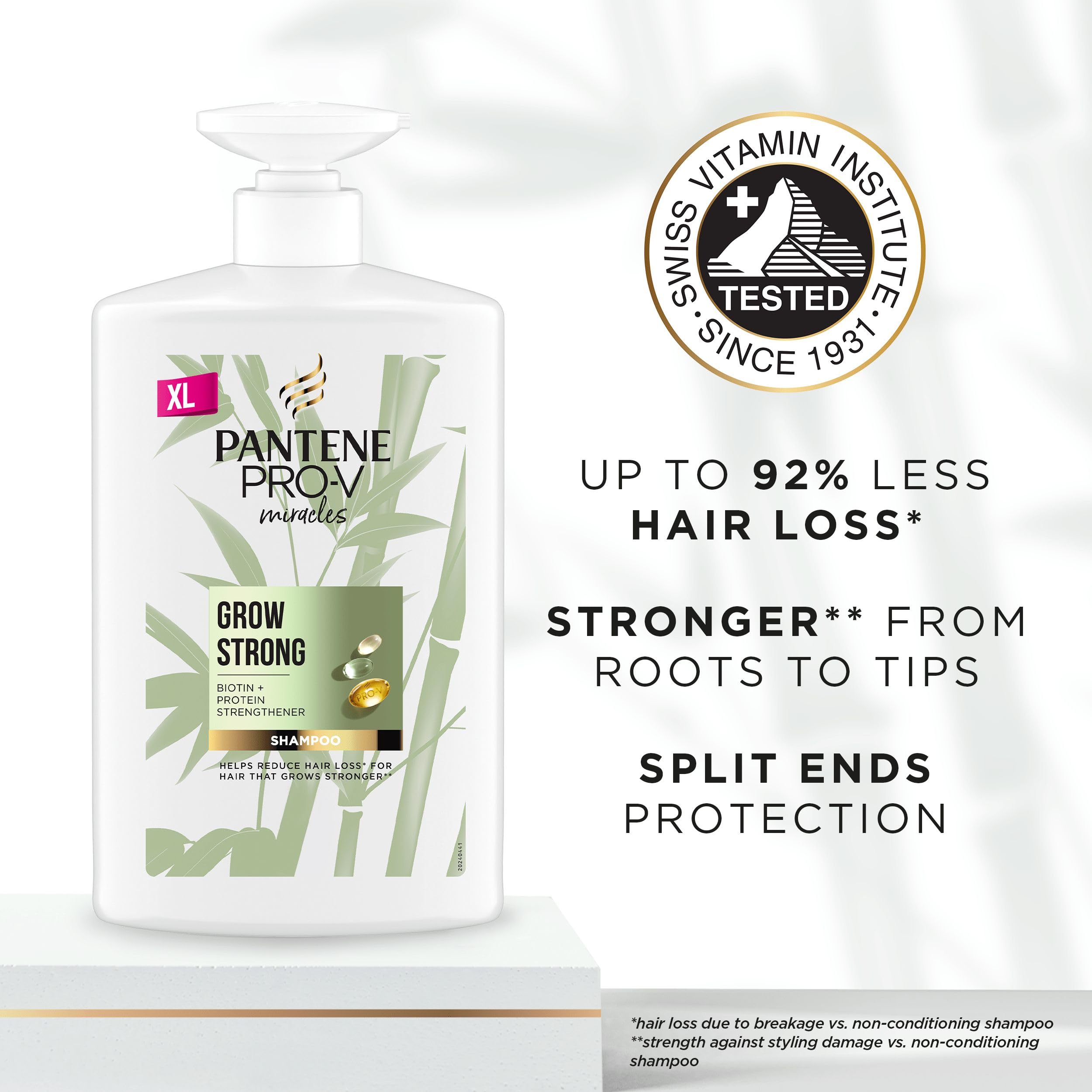 Pantene Pro-V Miracles Grow Starkes Shampoo mit Biotin &amp; Bambus für trockenes, geschädigtes Haar 4